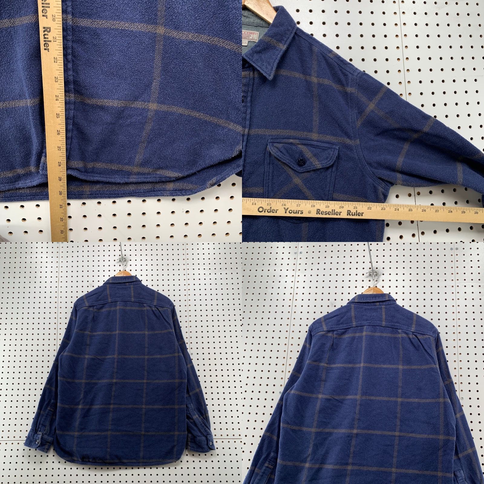 Wallace & Barnes VINTAGE JCREW Wallace & Barnes Shirt Mens Large Blue Button Up Plaid Flannel Size US L / EU 52-54 / 3 - 8 Thumbnail