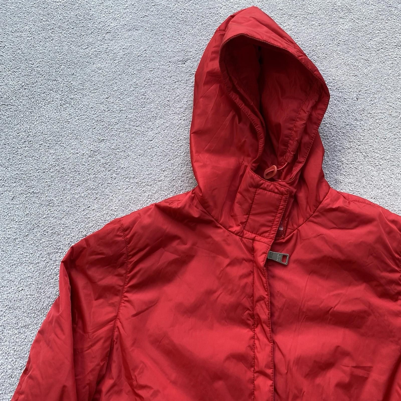 Prada Prada Sport Women’s Red Zip Up Hooded Jacket Size 38 Size XS / US 0-2 / IT 36-38 - 2 Thumbnail