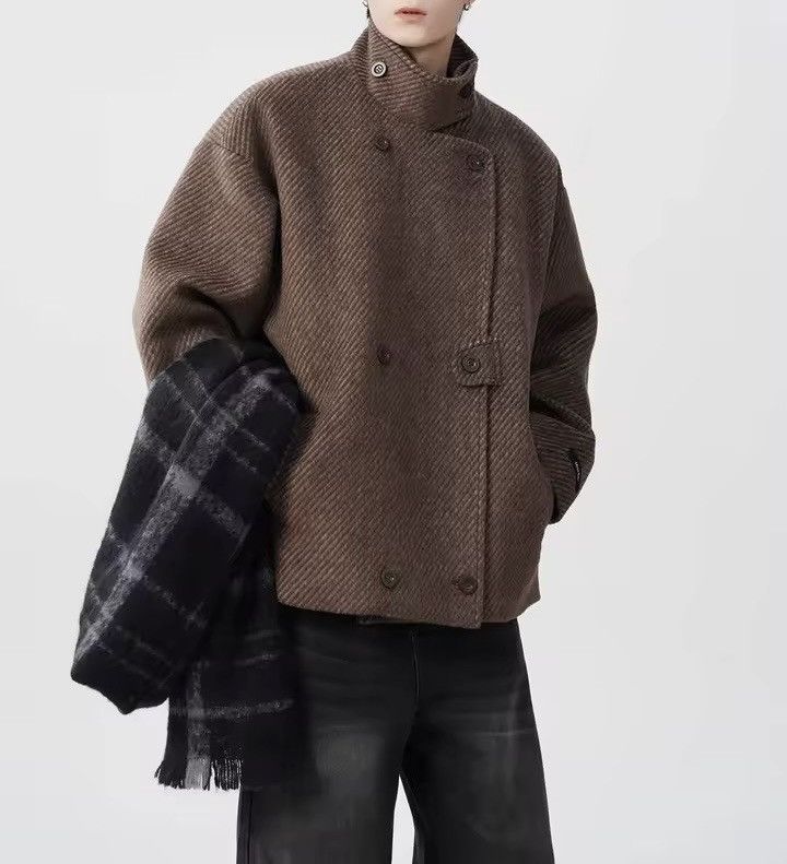 Vintage Retro Y2k Wool Blend Warm Loose Trendy Coat Jacket Size US L / EU 52-54 / 3 - 7 Thumbnail
