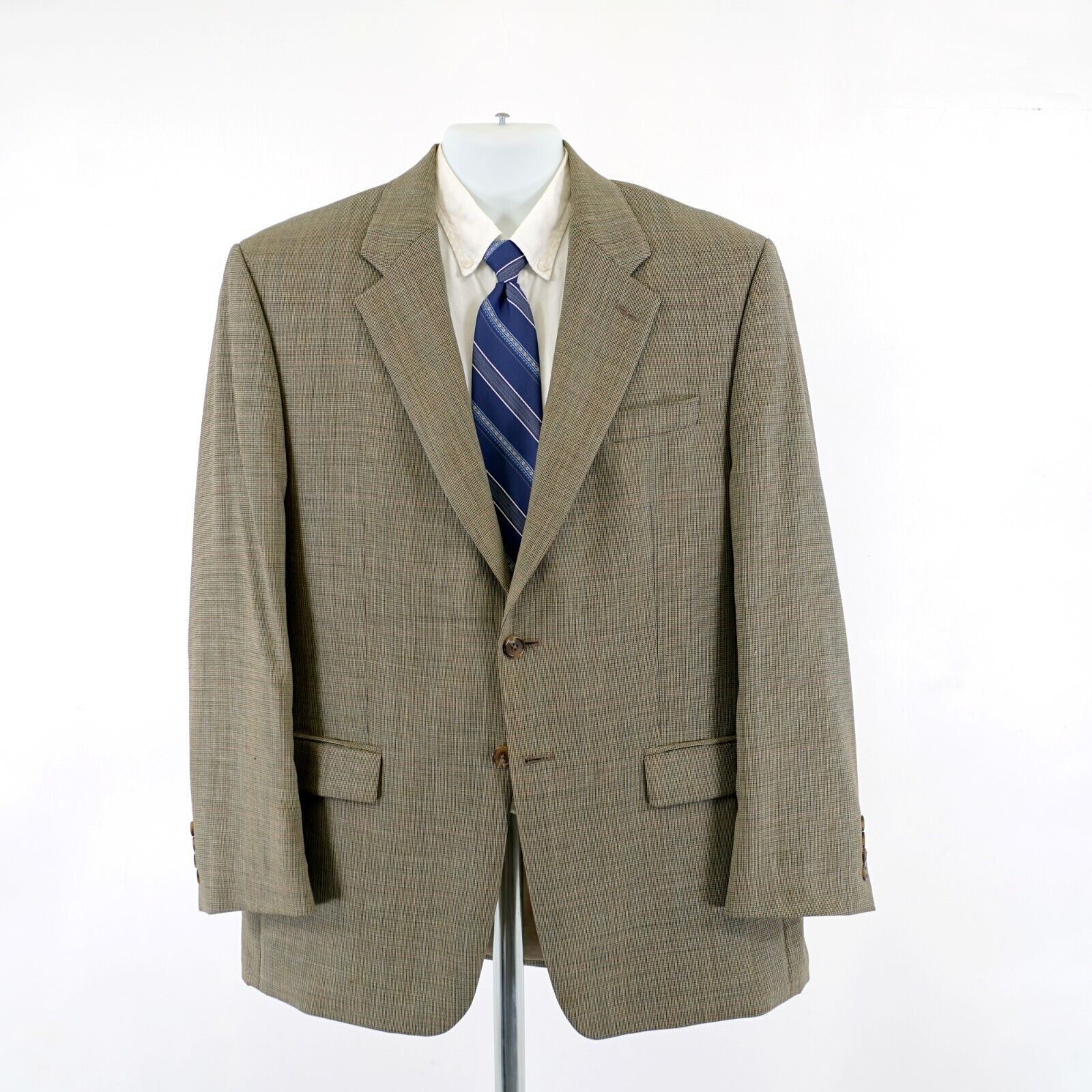Ralph Lauren Lauren Ralph Lauren Tan Wool Multi-Colored Check 44L Sport C Size 44L - 1 Thumbnail