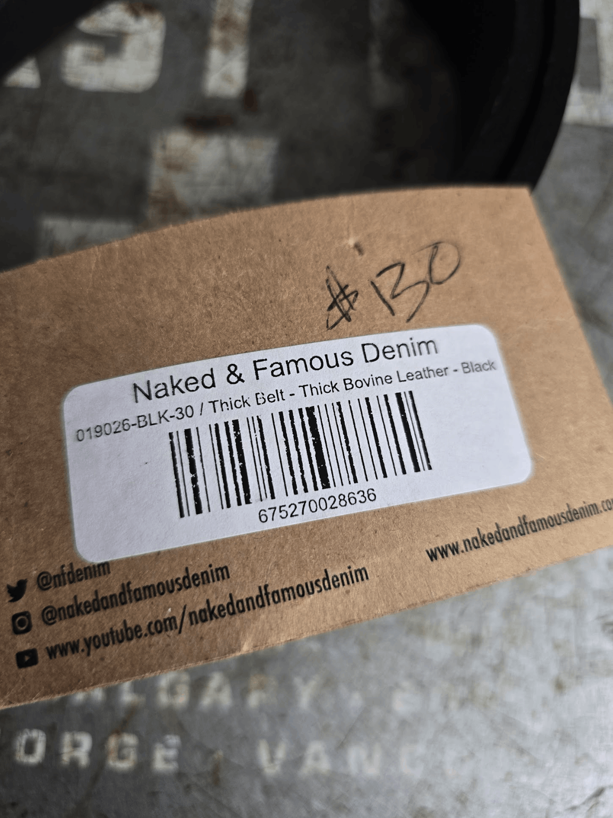 Naked & Famous Thick Belt - 7mm Bovine Leather Size 30 - 13 Thumbnail