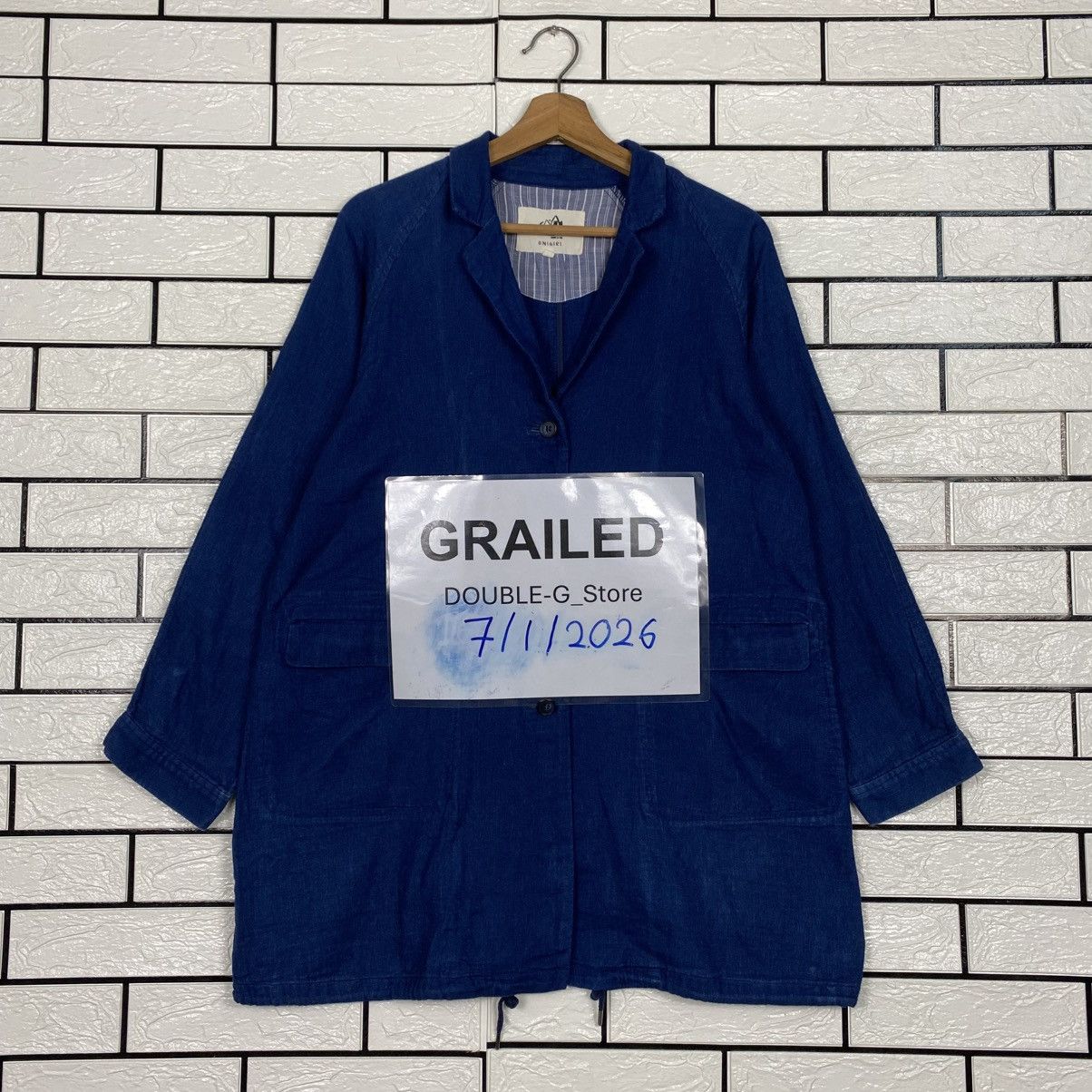 Kapital 📌Vintage Indigo Jacket Sissoko Design Blue Blue Onigiri Size US L / EU 52-54 / 3 - 1 Thumbnail