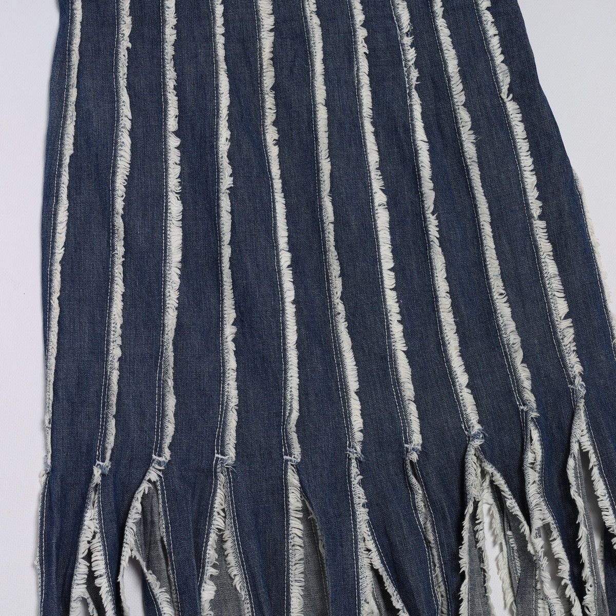 Jean Paul Gaultier Jean Paul Gaultier JPG Jeans Denim Raw Edge Fringe Dress Max Size M / US 6-8 / IT 42-44 - 8 Thumbnail