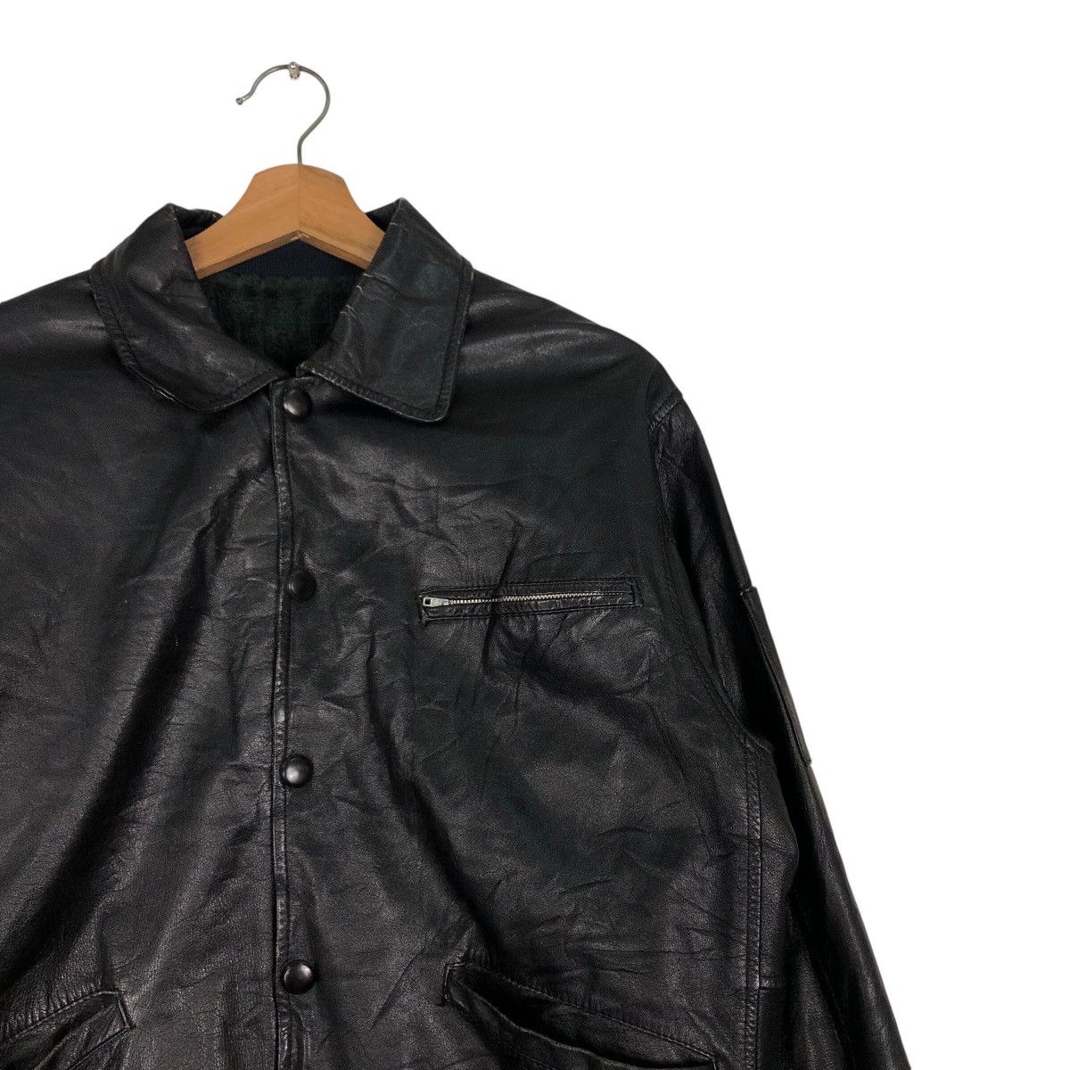 Japanese Brand 📌Vintage Biker Cafe Racer Leather Jacket Japan Issey Miyake Size US M / EU 48-50 / 2 - 7 Thumbnail