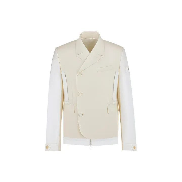 Dior Dior Dior x Sacai SS22 Layered Casual Blazer 0079-2507 Size US L / EU 52-54 / 3 - 1 Thumbnail