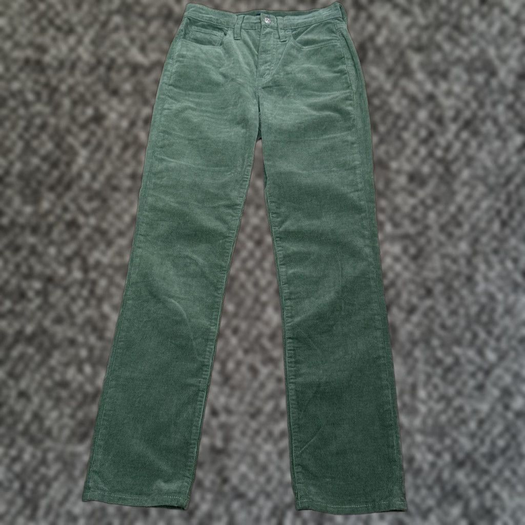 J.Crew J.CREW Jeans Womens 24 Green Mid Rise Stretch Corduroy, 5-Pocket, Regular Fit, Straight, Inseam 27.5, Button Logo, Machine Washable Size 42" / US 20 - 1 Thumbnail