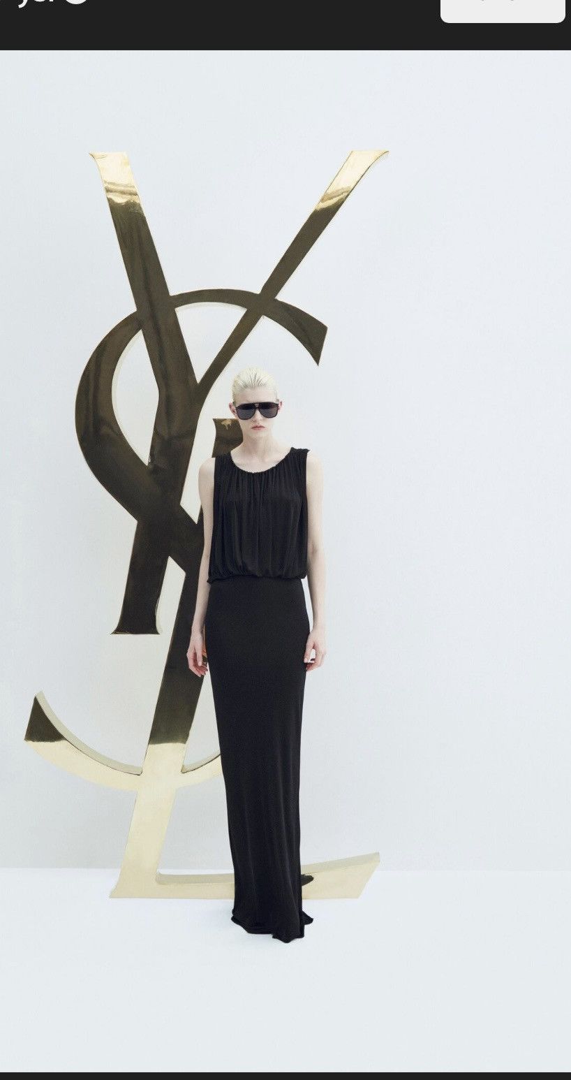 Saint Laurent Paris Saint Laurent Long Dress with draped top/open back Size M / US 6-8 / IT 42-44 - 3 Thumbnail