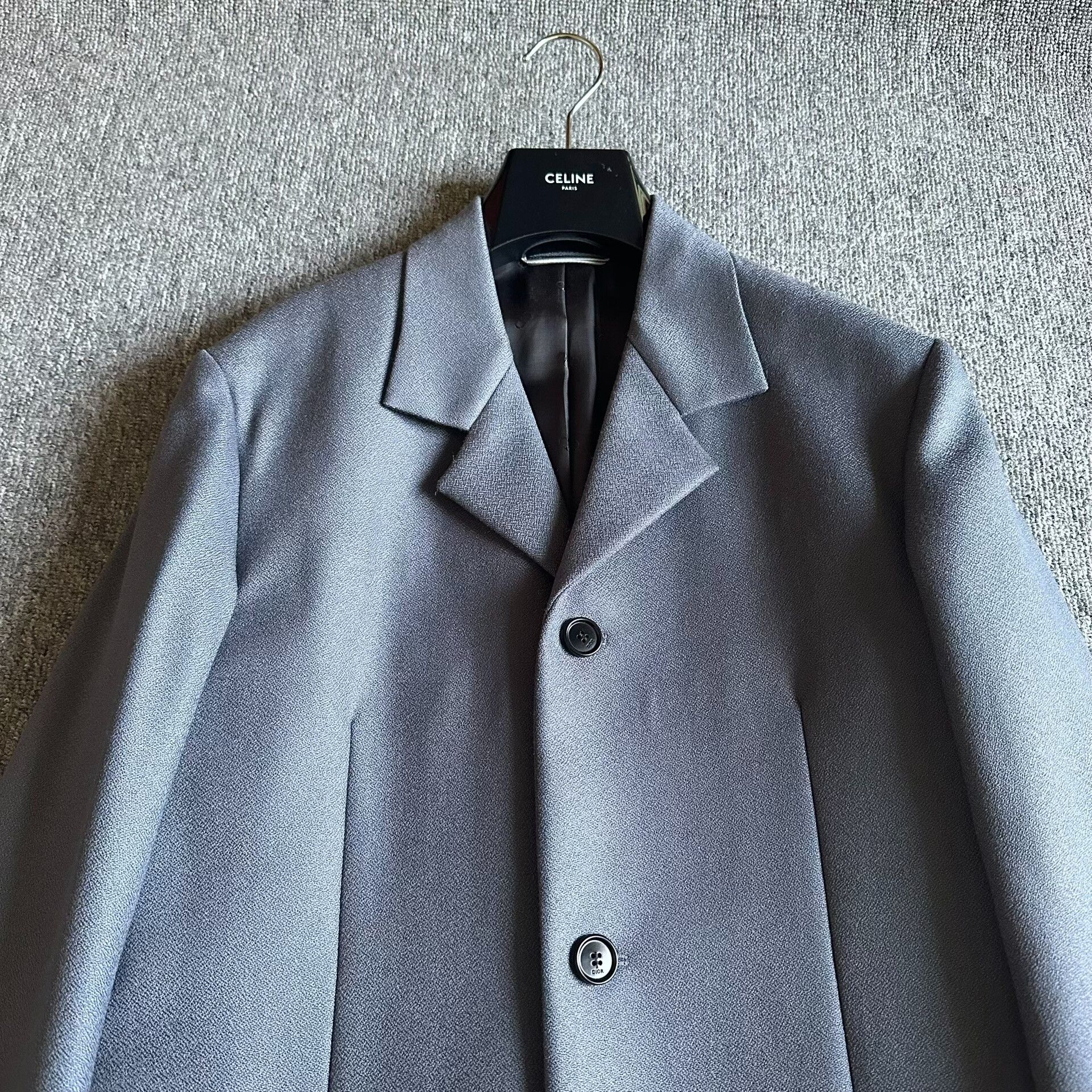 Dior dior wool coat in hazy blue Size US L / EU 52-54 / 3 - 3 Thumbnail