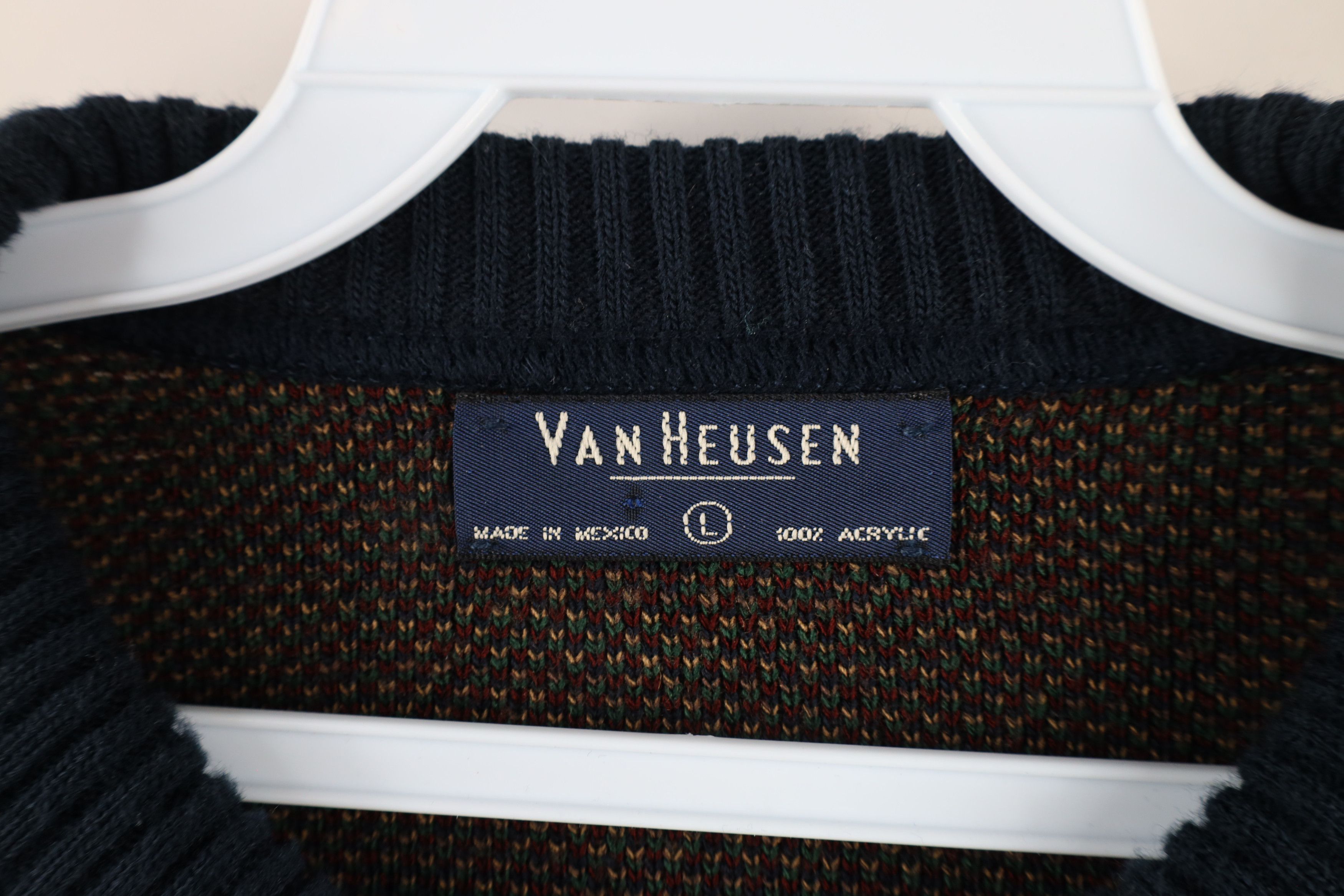Vintage Vintage 90s Streetwear Plaid Knit Crewneck Sweater Acrylic Size US L / EU 52-54 / 3 - 6 Thumbnail