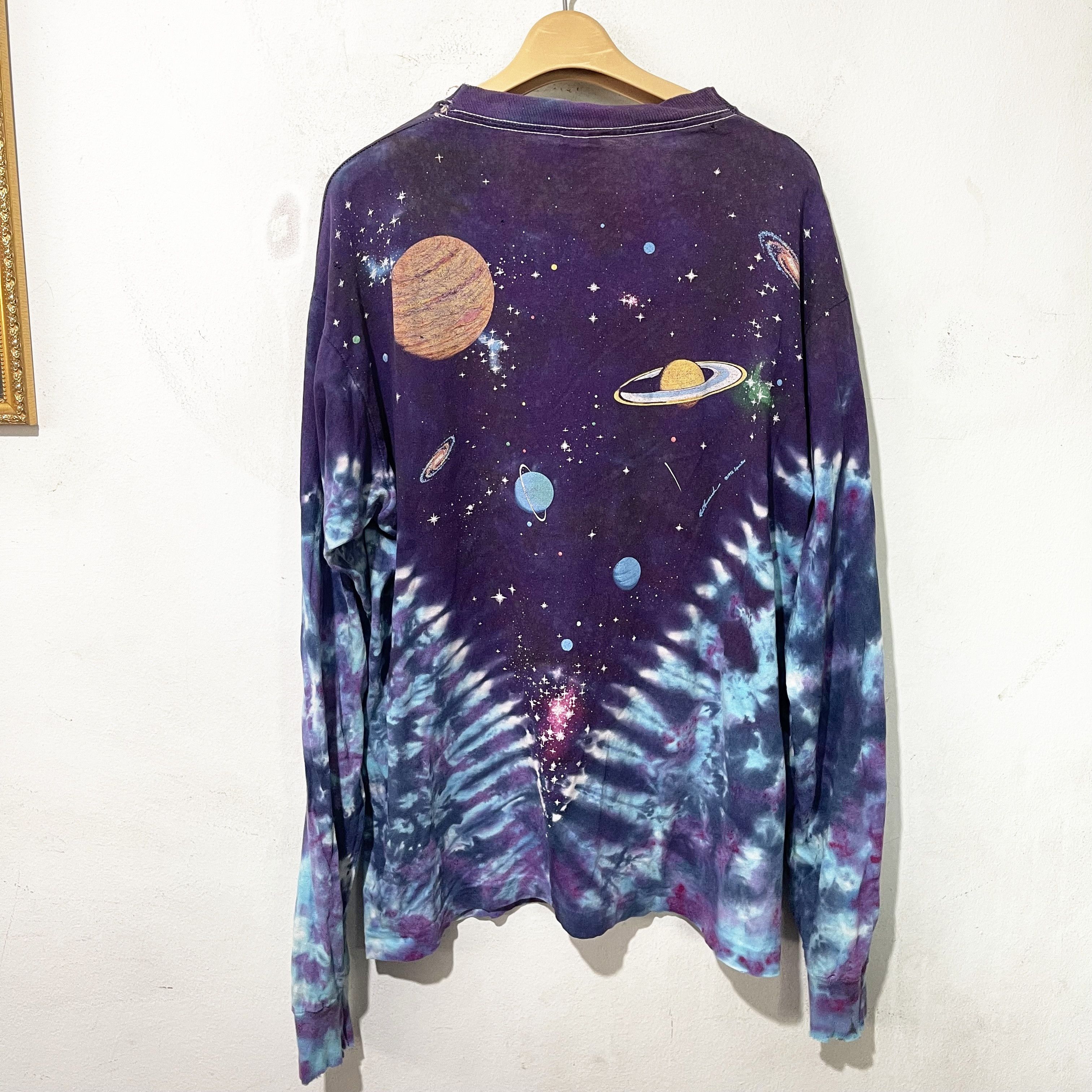 Vintage Vintage 90s Galaxy Space Long Sleeve Shirt Size US L / EU 52-54 / 3 - 4 Thumbnail