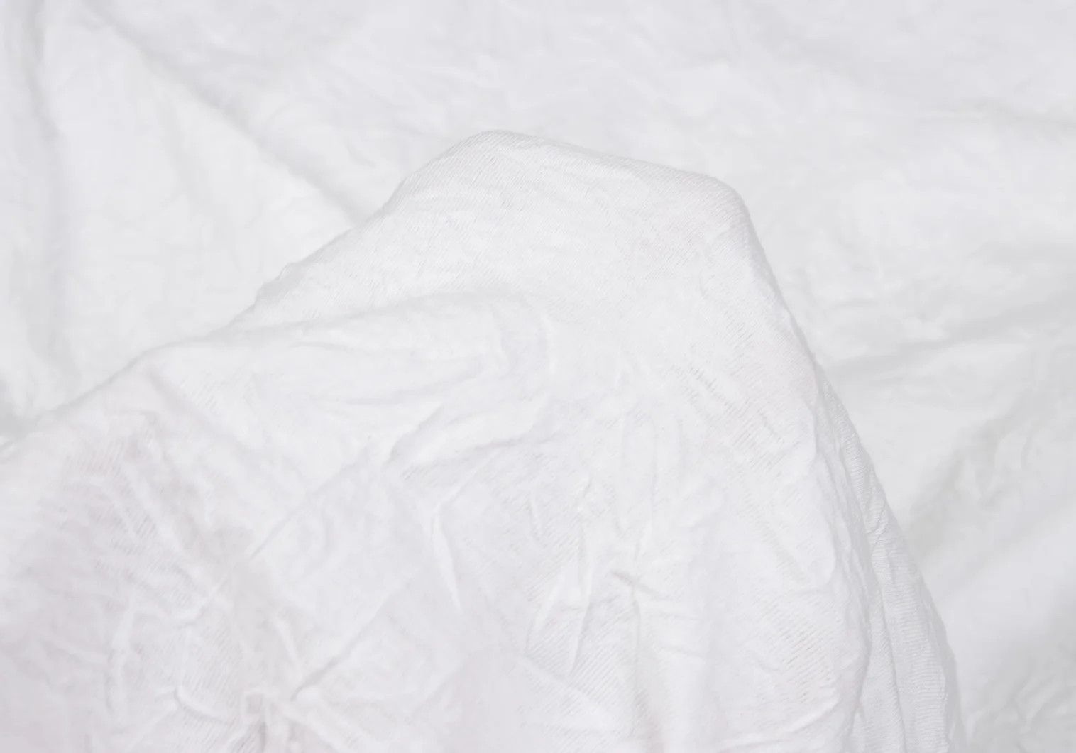 Yohji Yamamoto Wrinkled Cotton-Poly Turtle Neck Cut Sew Top in White Size US XXS / EU 40 - 12 Thumbnail