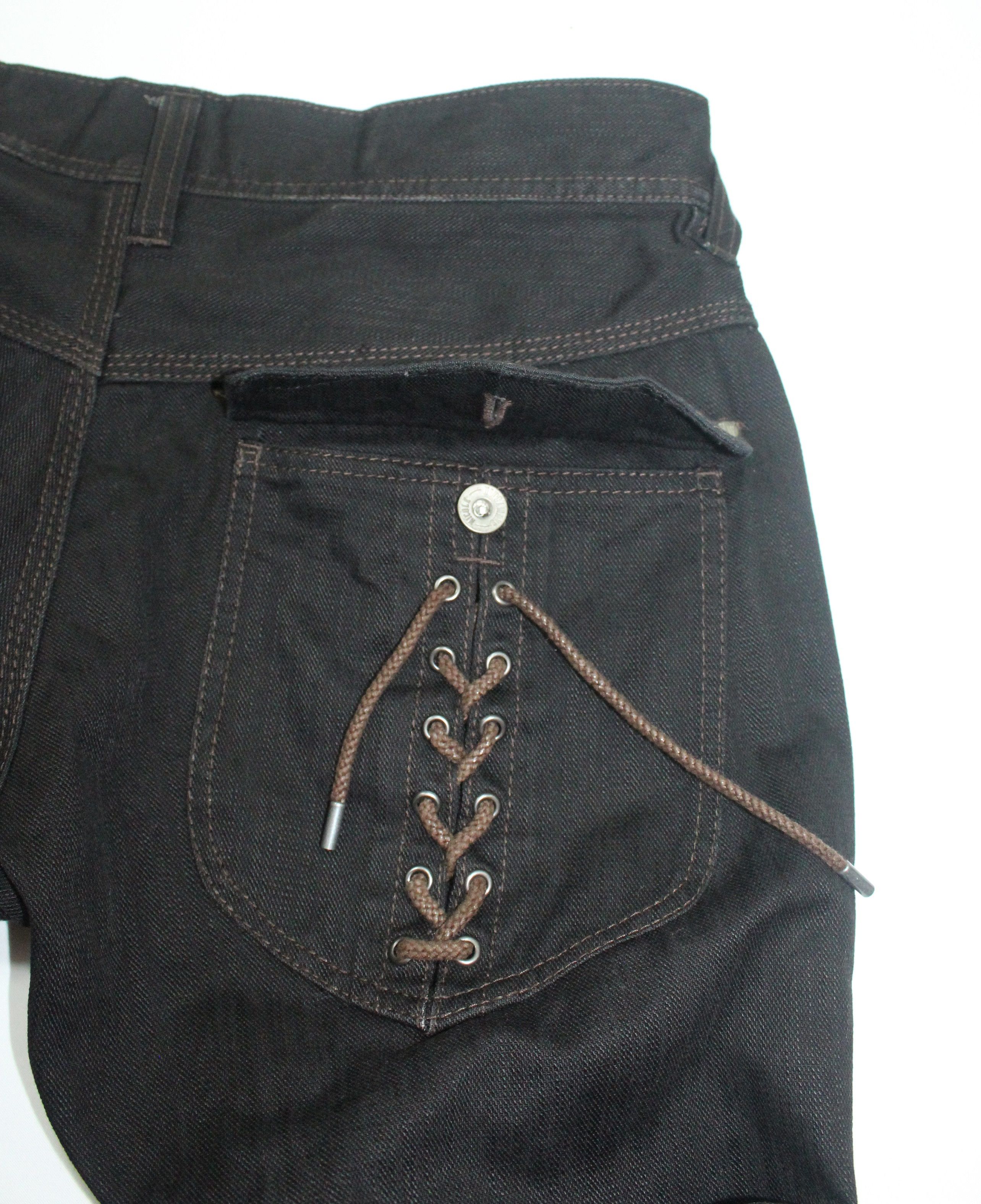 Japanese Brand Lace Up Pockets HIDEWAY Nicole Spiral Inseam Size US 32 / EU 48 - 15 Thumbnail