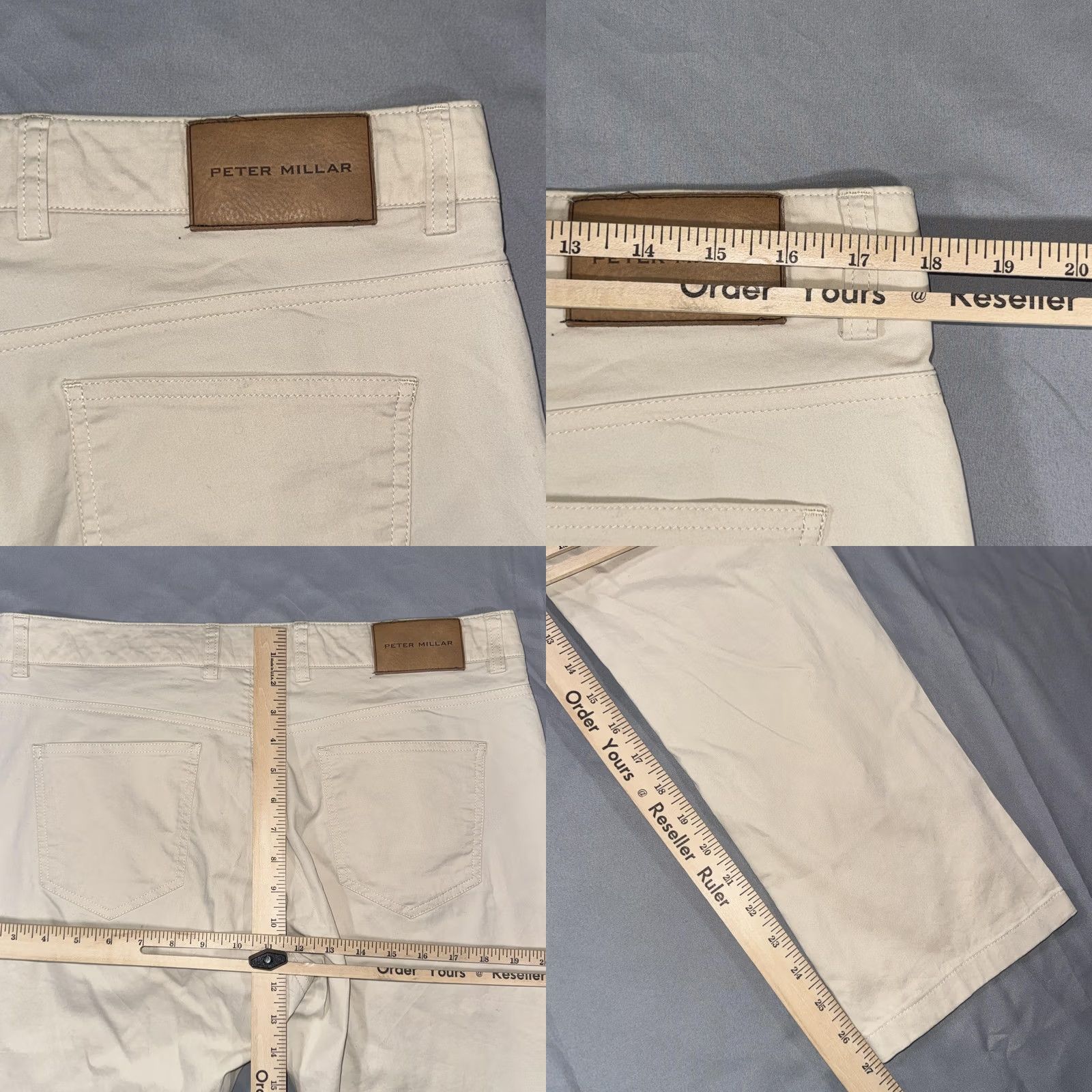 Peter Millar Peter Millar Pants Mens 36 Beige Slim Fit 5-Pocket Chino Cotton Casual Shirt? Size US 36 / EU 52 - 8 Thumbnail