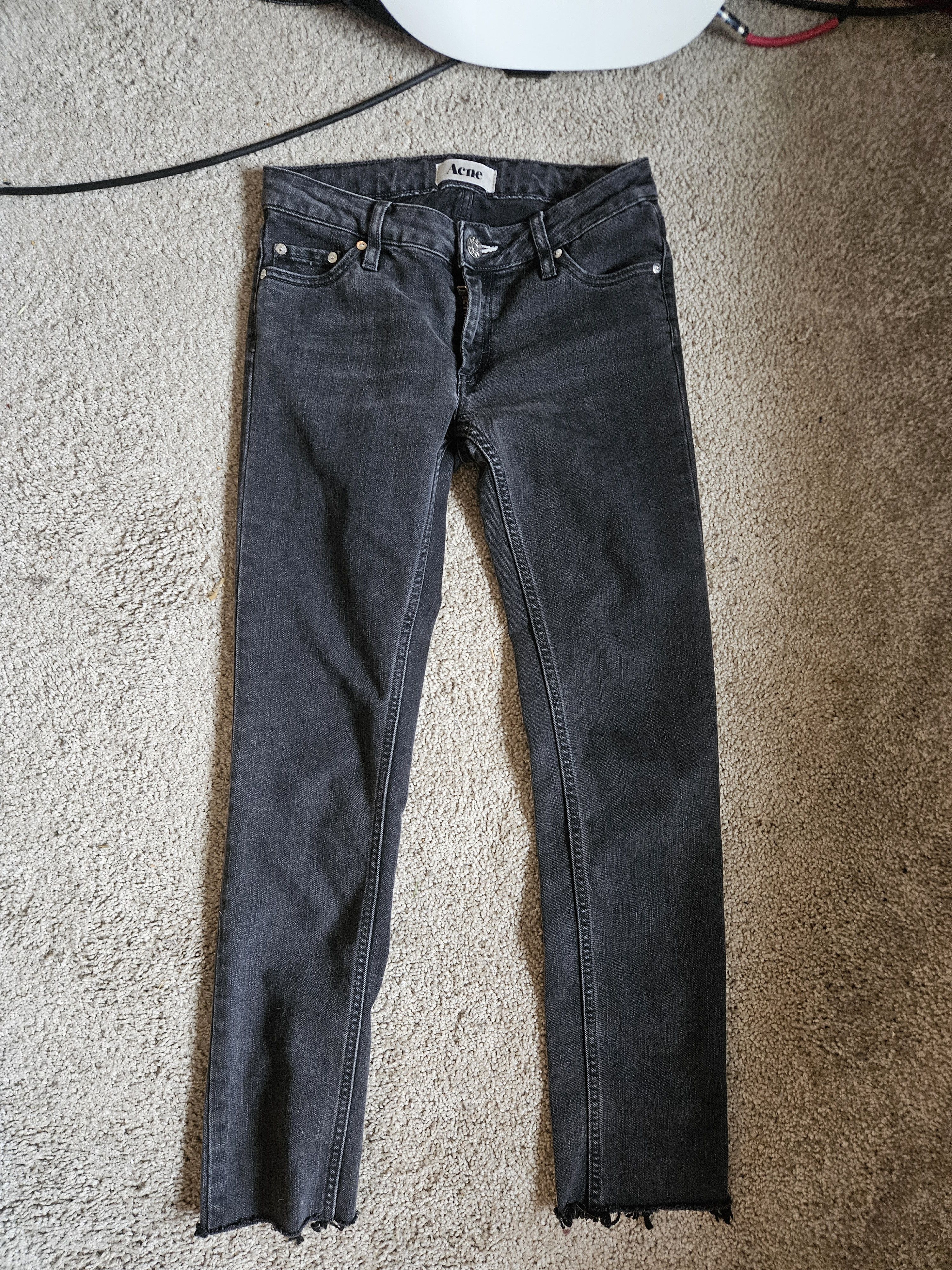 Acne Studios Acne Studios Kex Black Jeans Size US 27 - 6 Thumbnail
