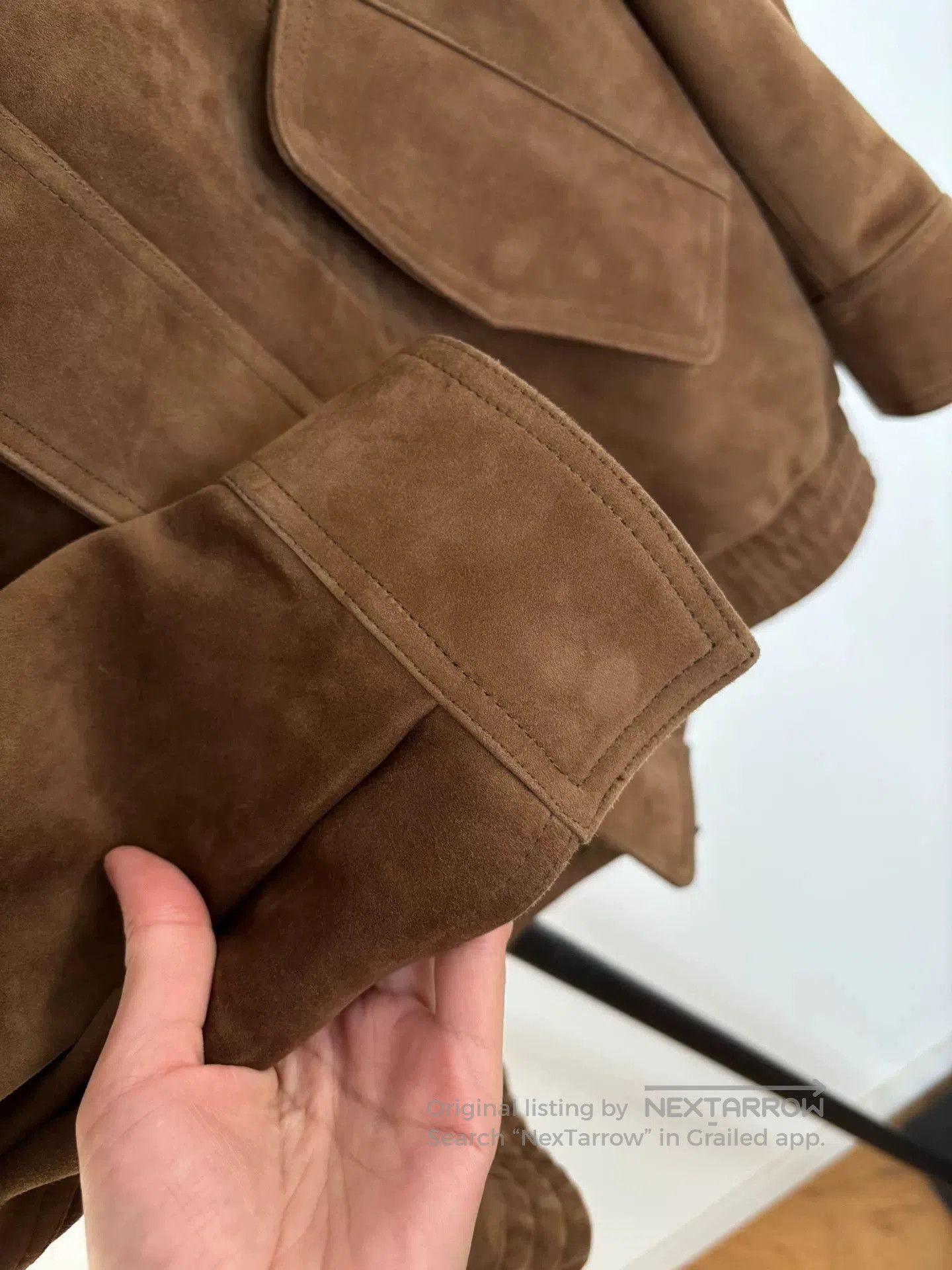 Other Brown Soft Sheepskin Suede Jacket. Size US S / EU 44-46 / 1 - 8 Thumbnail