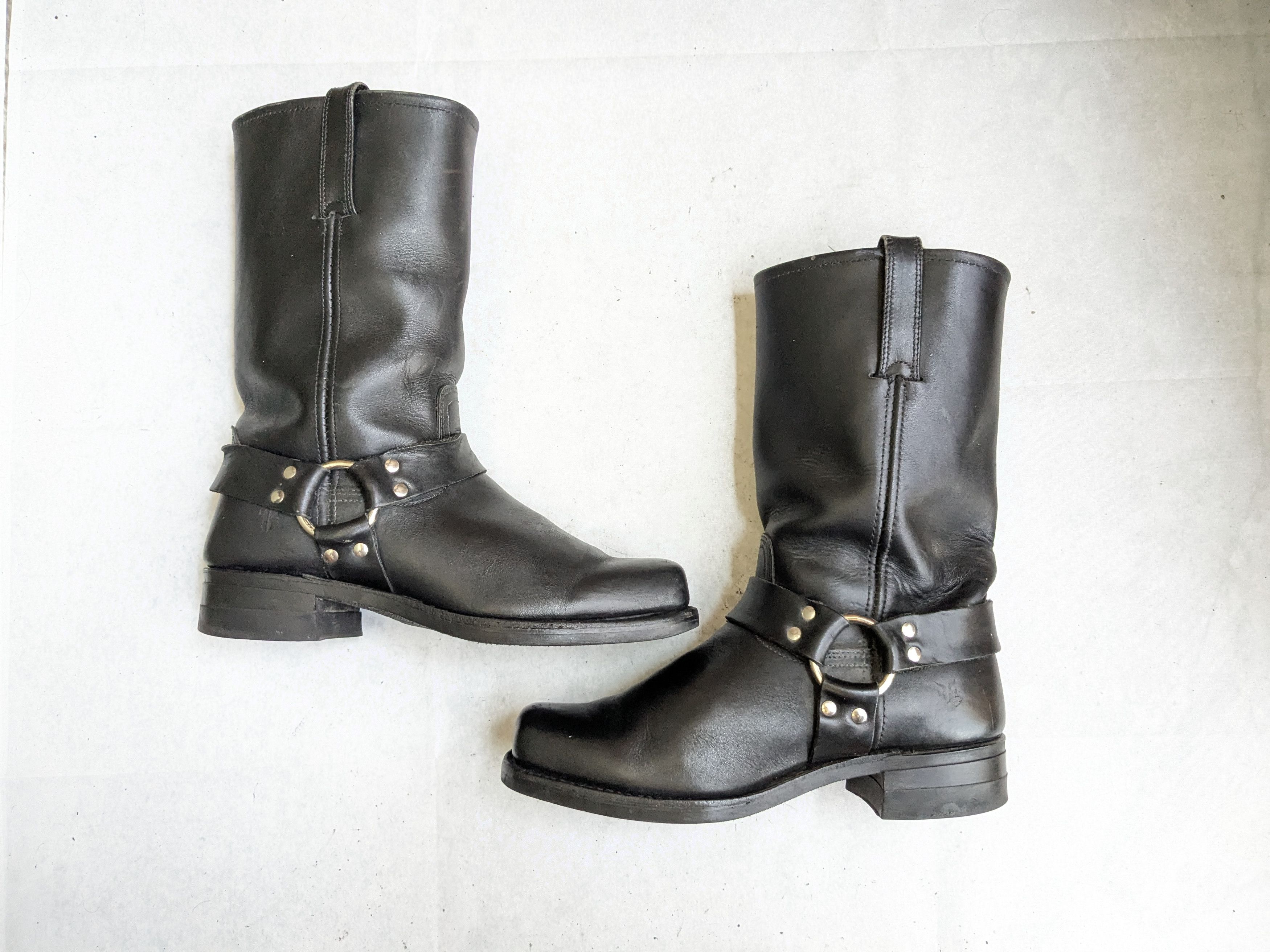 Frye Frye Harness Boots Black Leather 10.5 M Leather Buckle Size US 10.5 / EU 43-44 - 1 Thumbnail