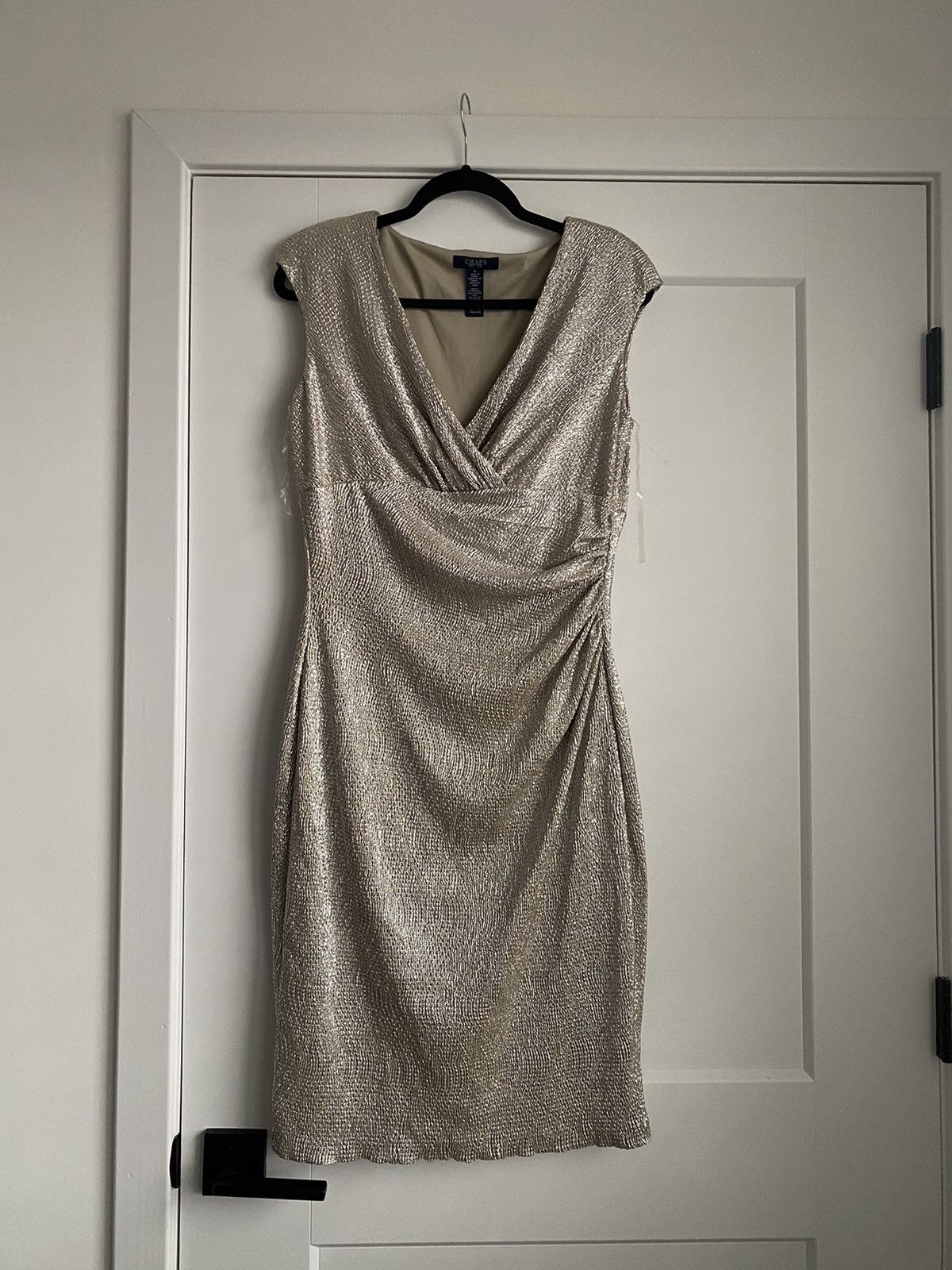 Chaps NWT womens sparkly gold bodycon size8 dressşes Size M / US 6-8 / IT 42-44 - 1 Thumbnail