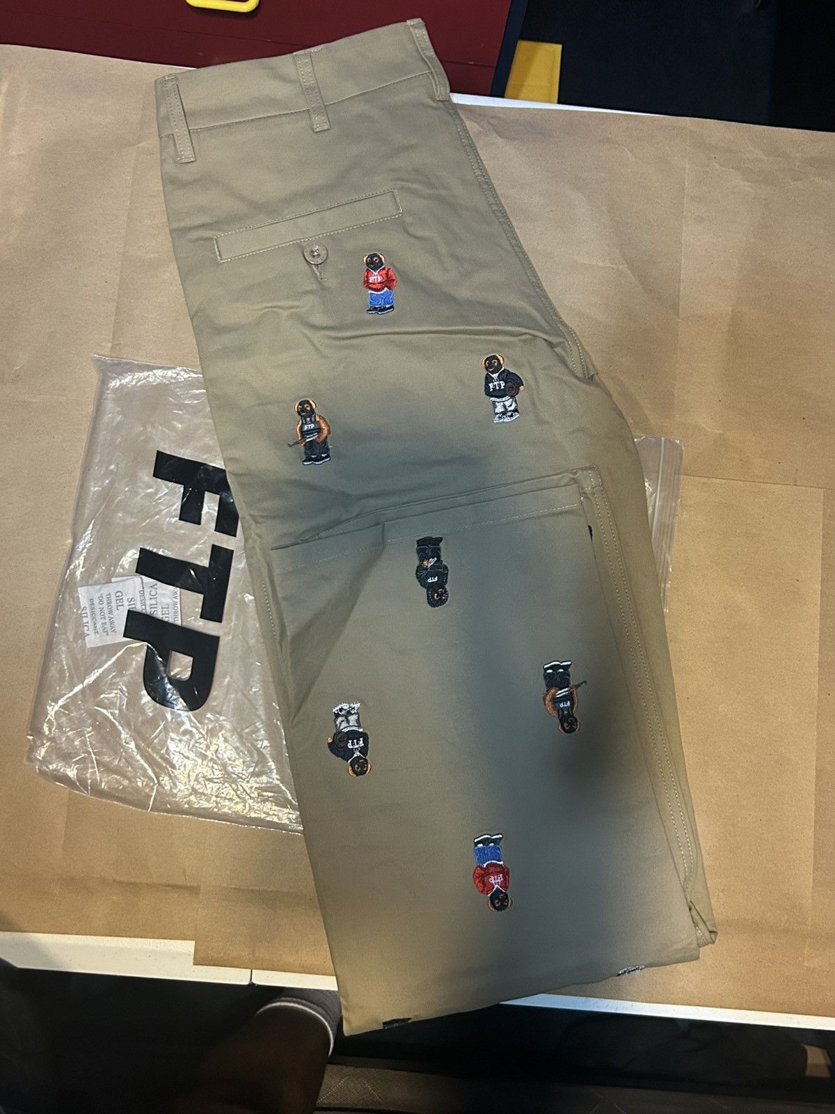 Fuck The Population Khaki Bear Chino Pants size 32 Size US 32 / EU 48 - 3 Thumbnail