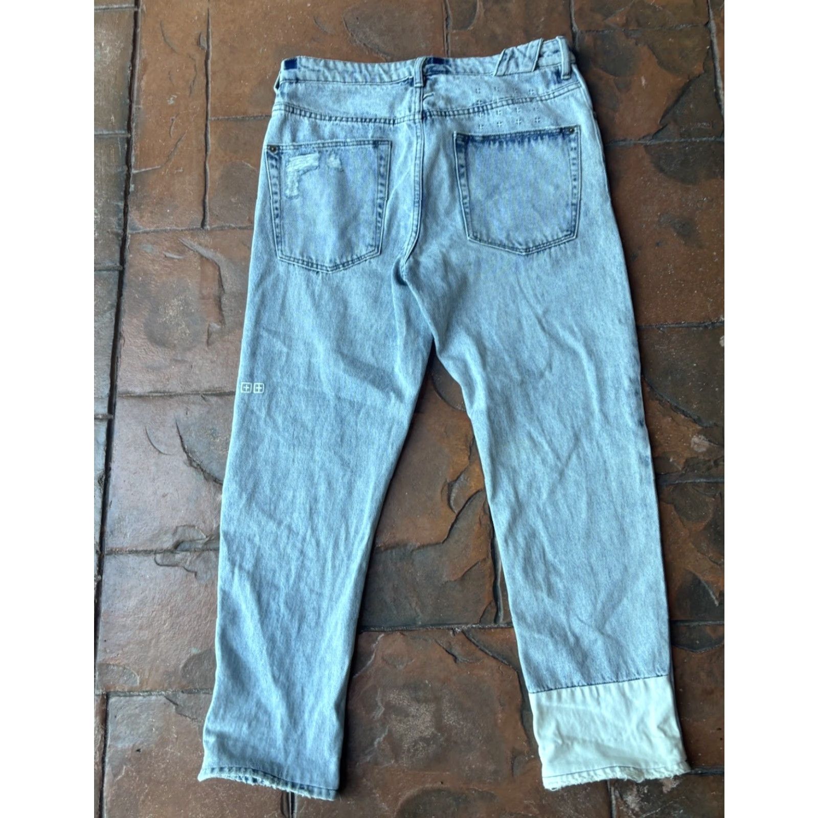Ksubi VINTAGE Ksubi Jeans Mens 34x25 Blue Distressed Patch Tapered Punk 90s Slim City Gothic Short Description: Fair Condition Size US 34 / EU 50 - 3 Thumbnail