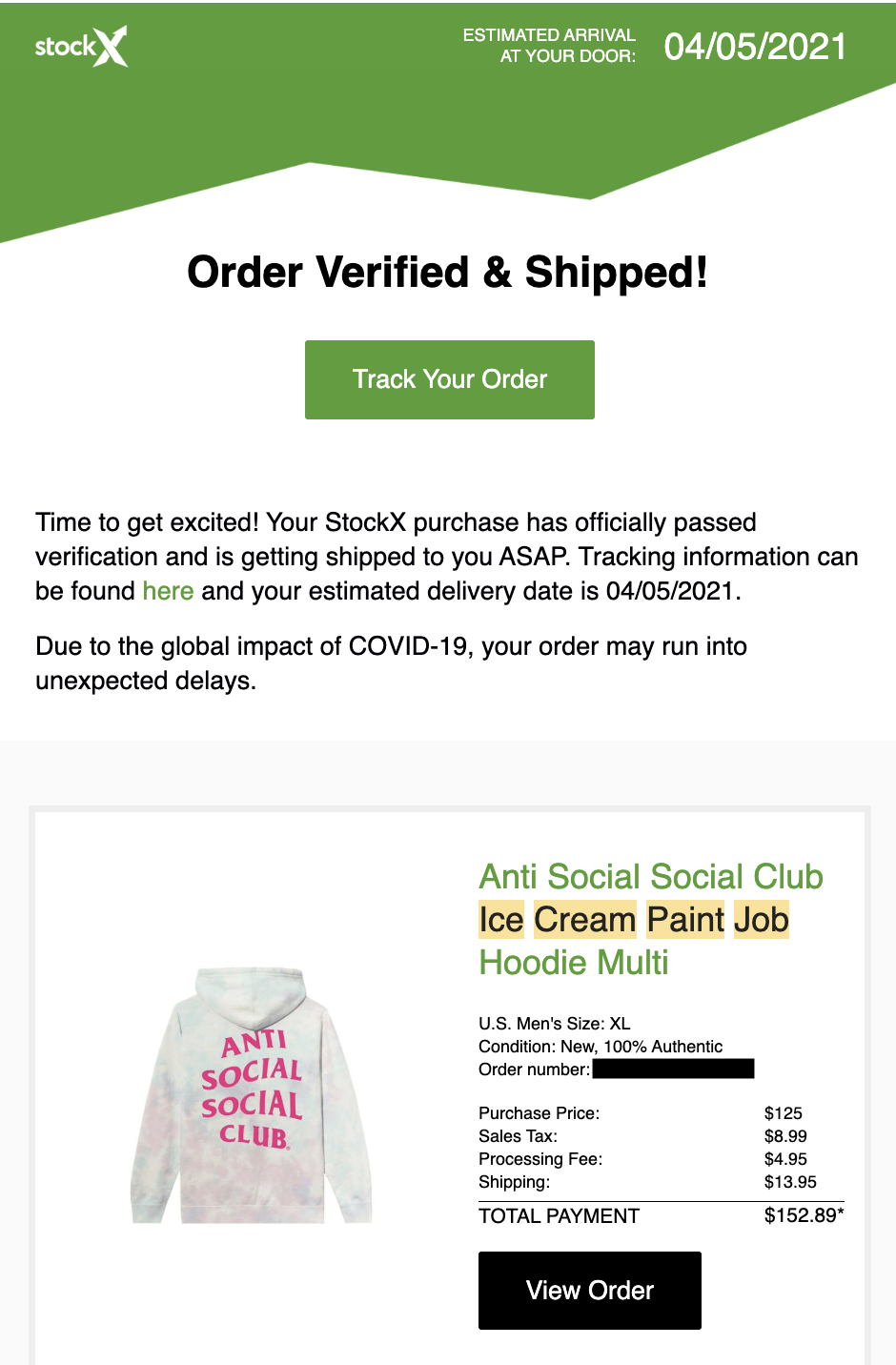 Anti Social Social Club ASSC Ice Cream Paint Job Hoodie Size US XL / EU 56 / 4 - 8 Thumbnail