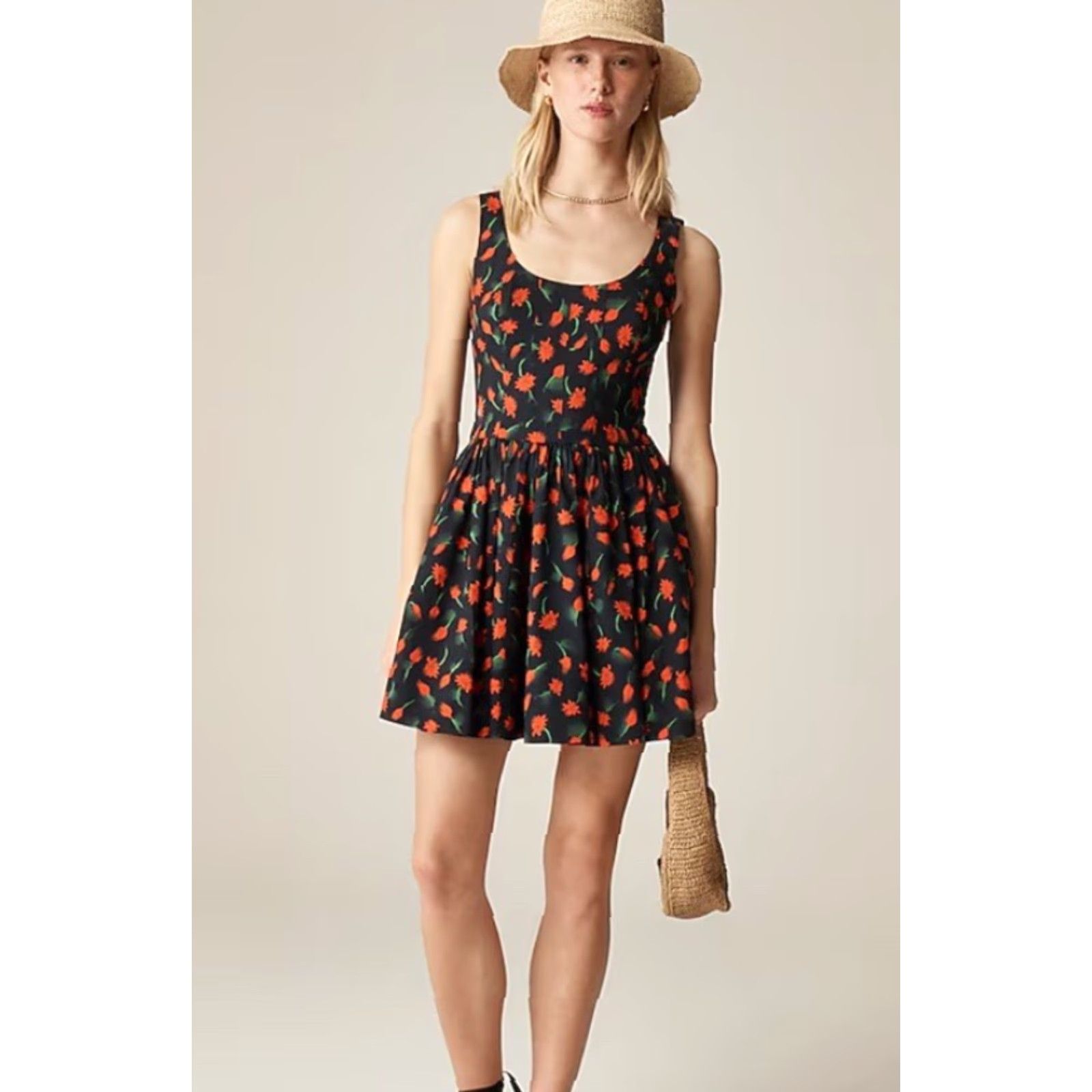 VINTAGE J. CREW Floral Fit & Flare Mini Dress Daisy Print Multicolor Plus  Size 18 Womens - wpequipmentugltd.com