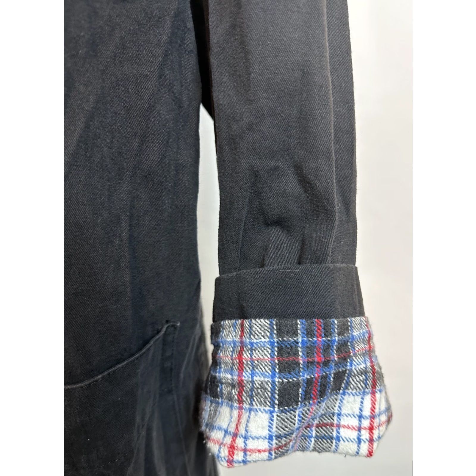Vintage Vintage 90s Hooded Jacket Adult Large Relaxed Fit Minimal Plaid Flannel Lined Size US L / EU 52-54 / 3 - 6 Thumbnail