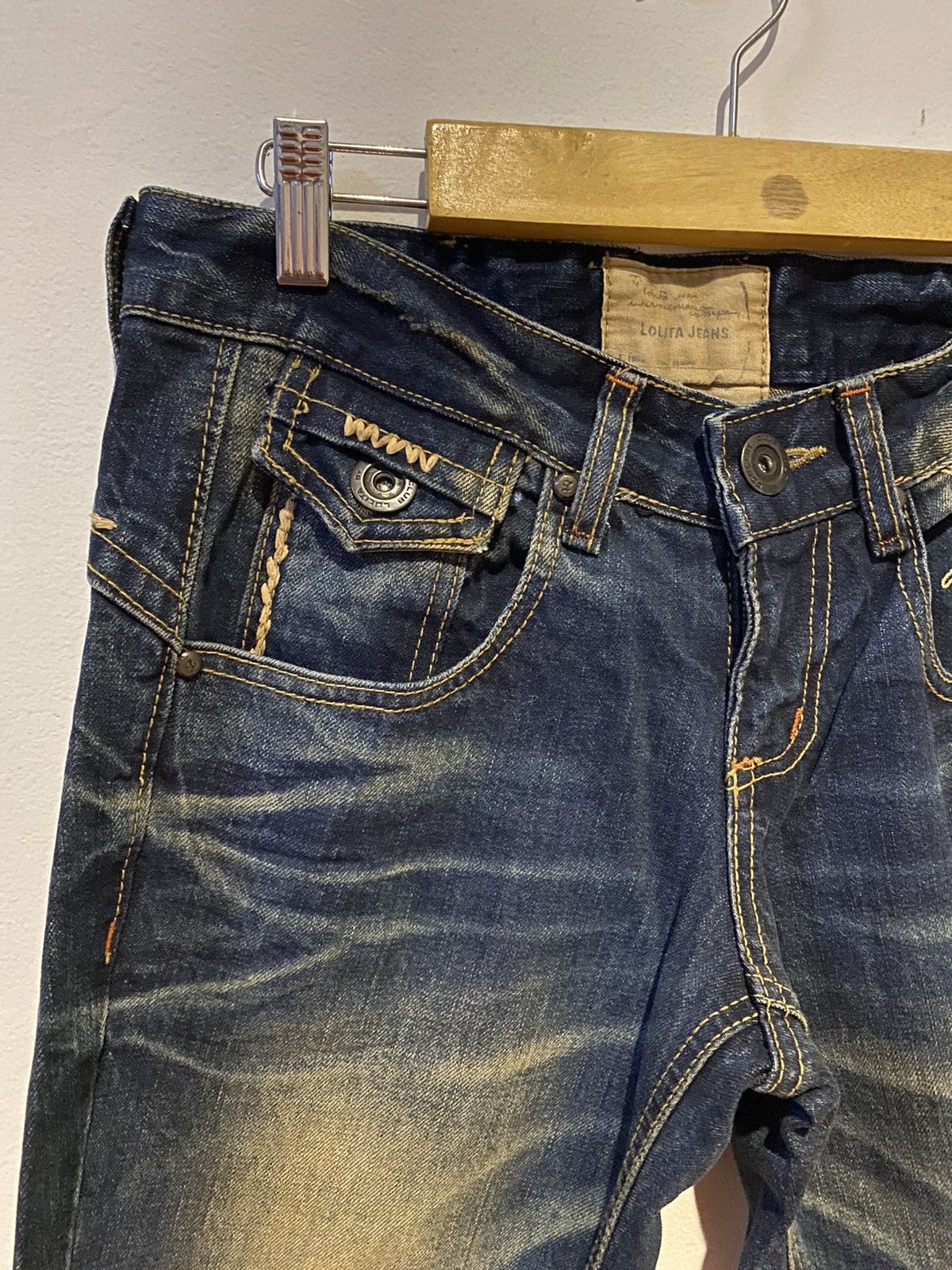 Japanese Brand × Tornado Mart Distressed Yoshitomo Nara X Lolita Cross Low Rise Jeans Size US 28 / EU 44 - 6 Thumbnail