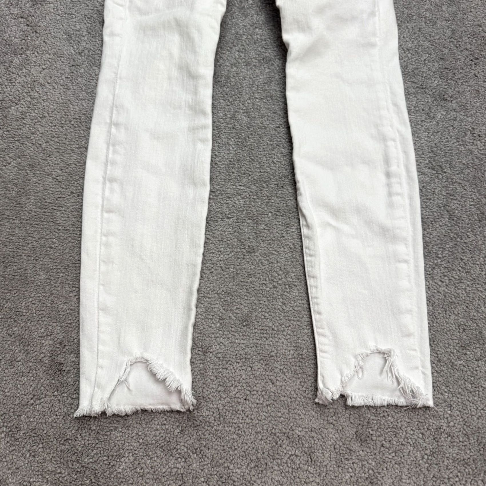 7 For All Mankind 7 For All Mankind The High Waist Ankle Skinny Denim Jeans Women 25 White Raw Hem Slim 5-Pocket Mens Womens Boys Girls City Streetwear Vintage No Size 42" / US 20 - 3 Thumbnail