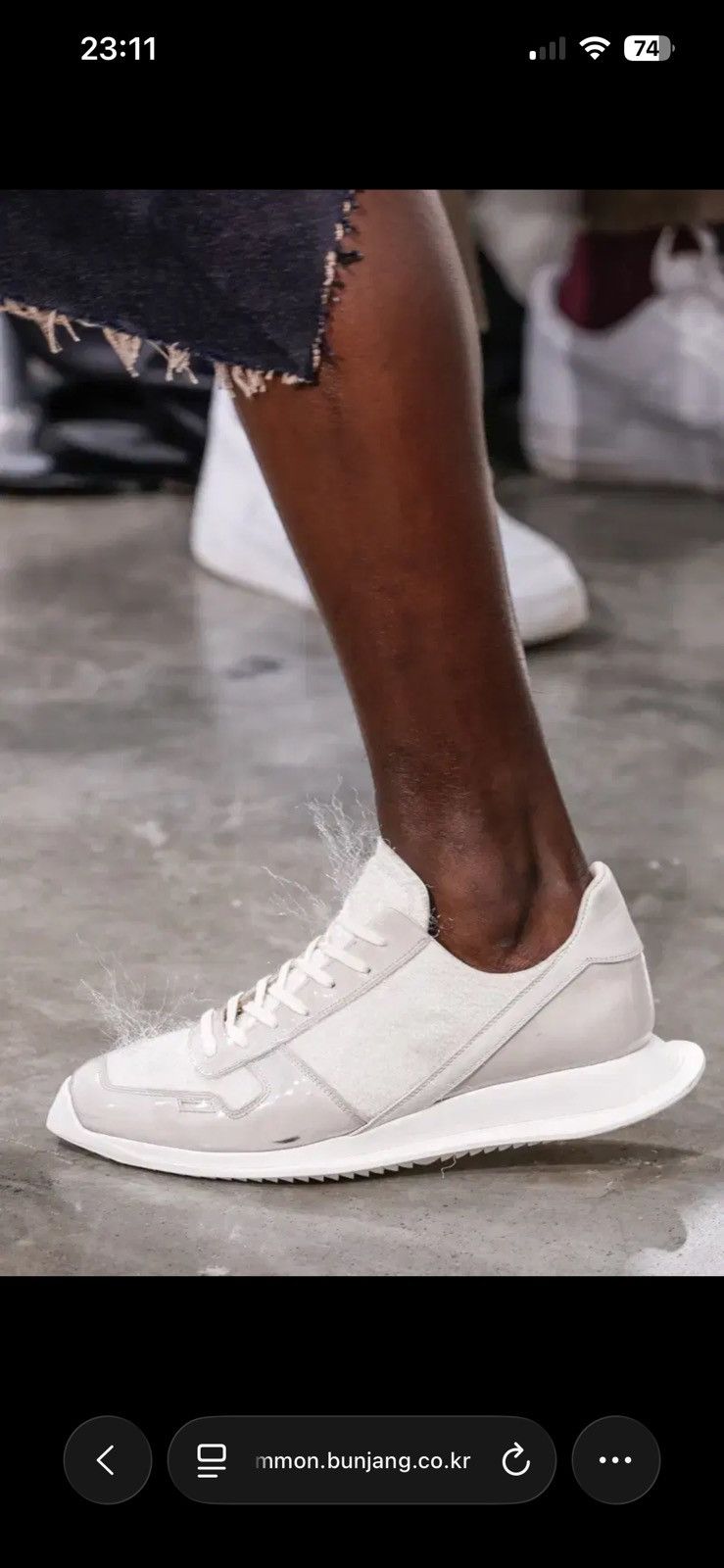 Rick Owens Sold Out Archive Sisyphus FW18 Lace Up Runner Milk🥛 All Over Size US 9 / EU 42 - 2 Thumbnail