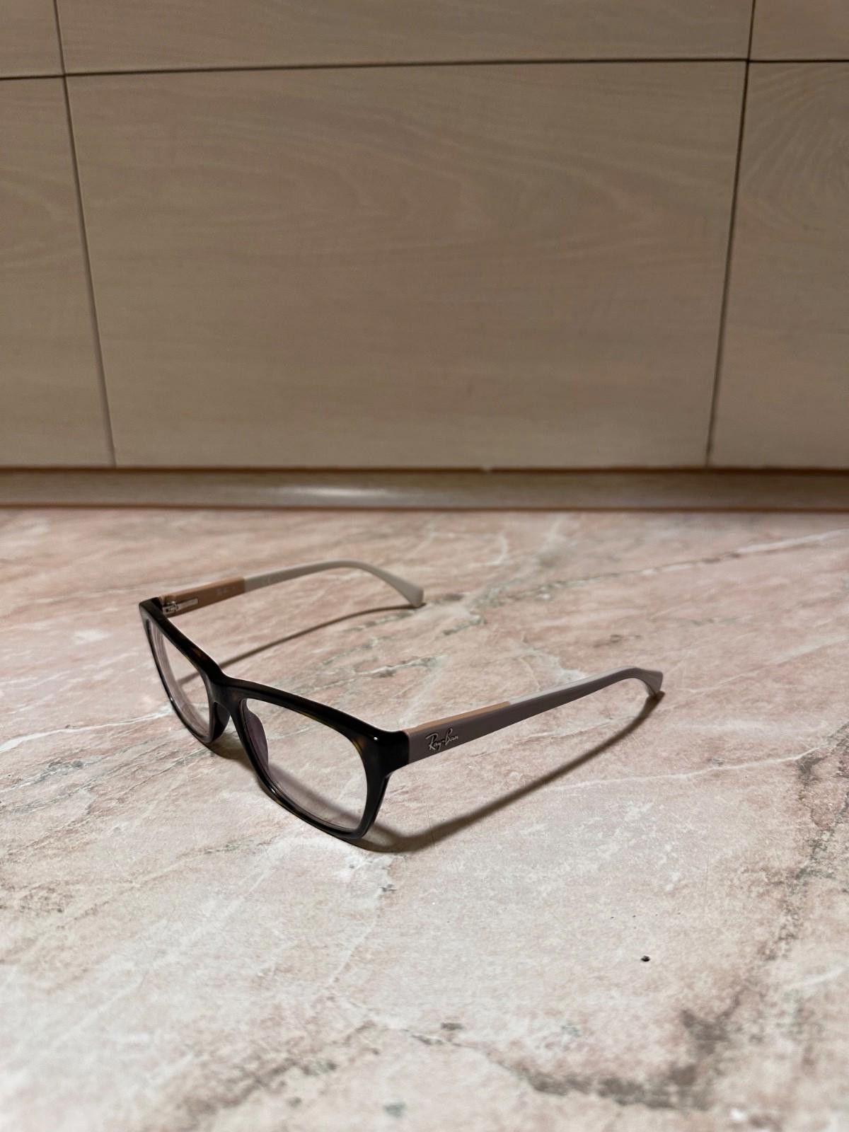 RayBan RayBan RB5298 5549 Rectangle Havana Cream Eyeglasses Glasses Size ONE SIZE - 1 Thumbnail