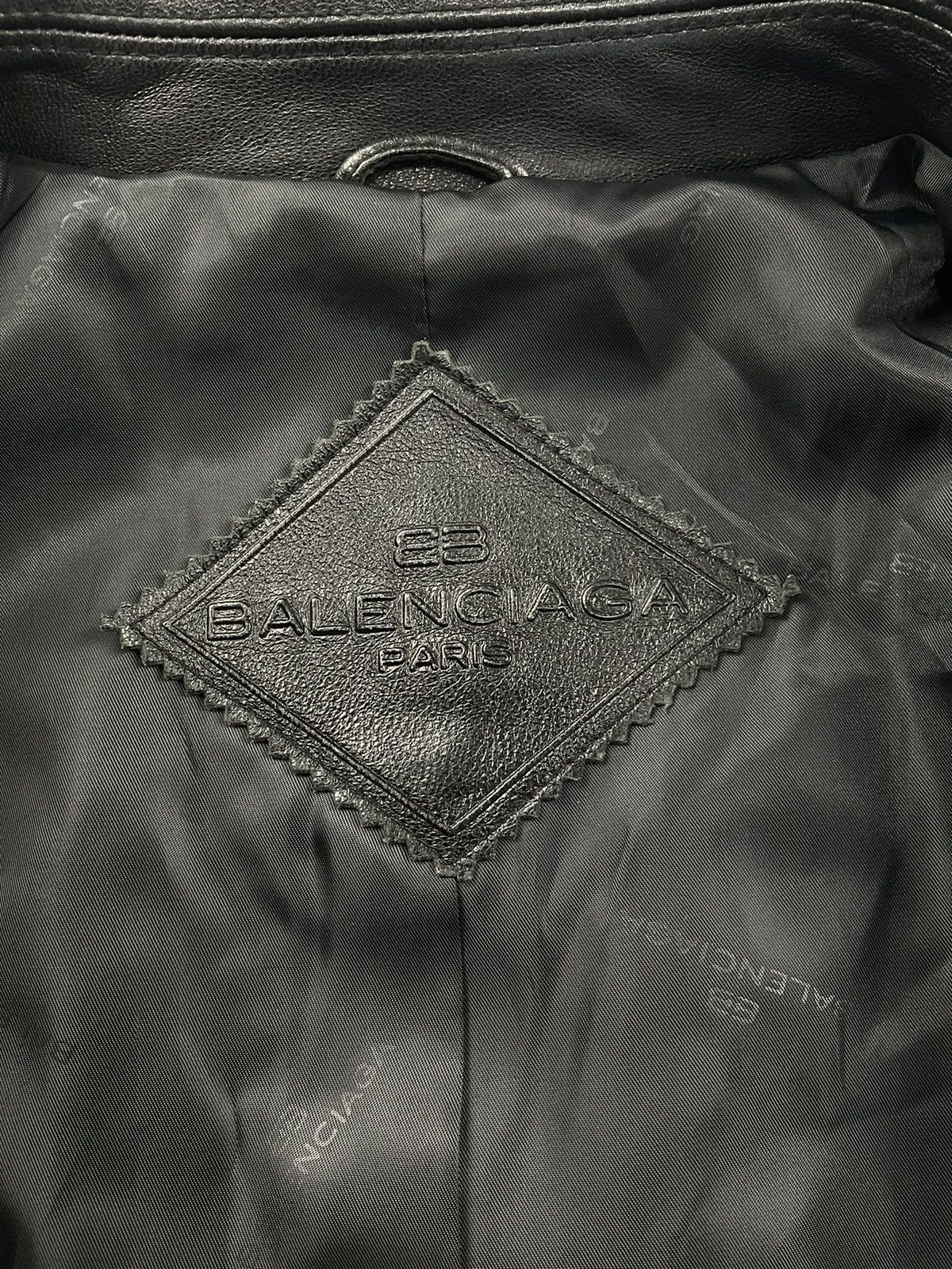 Balenciaga Vintage Balenciaga Leather Jacket Size US XL / EU 56 / 4 - 9 Thumbnail