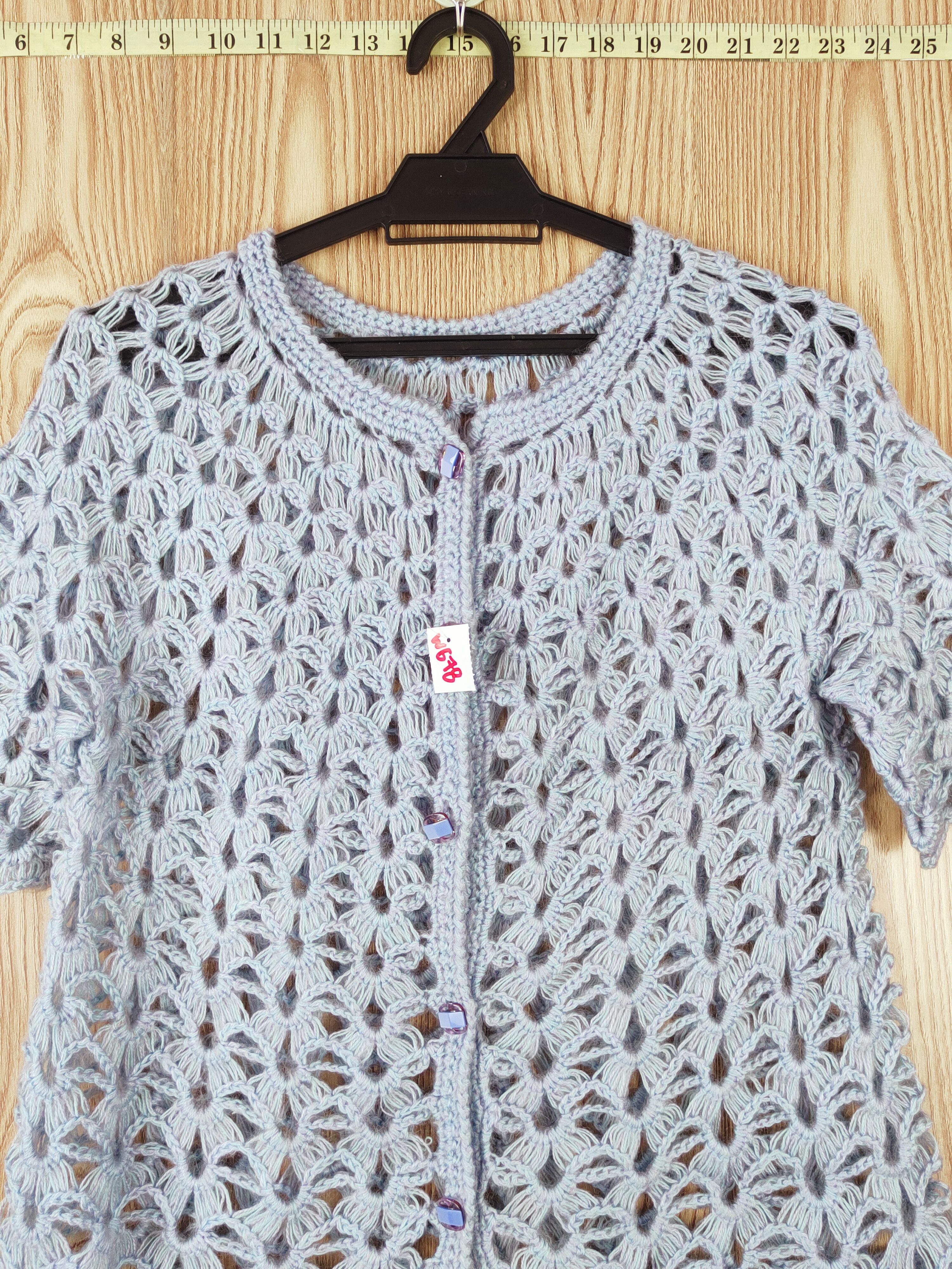 Japanese Brand Japan vintage Crochet Mesh Net Knitwear Button Ups #W678 Size S / US 4 / IT 40 - 2 Thumbnail