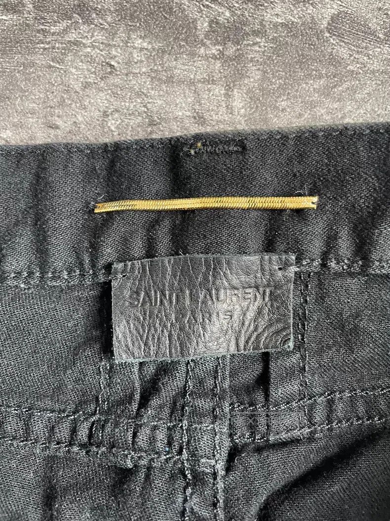 Saint Laurent Paris Saint Laurent Paris Black Glue Elastic Denim Pants Size US 26 / EU 42 - 3 Thumbnail