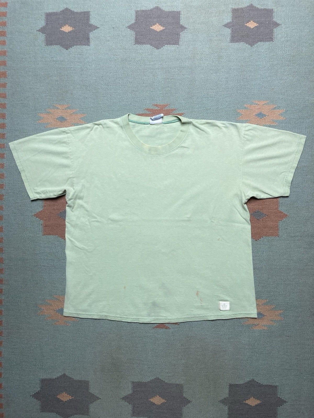 Vintage Vintage blank t shirt JCPenney Olympics mint green paint XL Size US XL / EU 56 / 4 - 1 Thumbnail