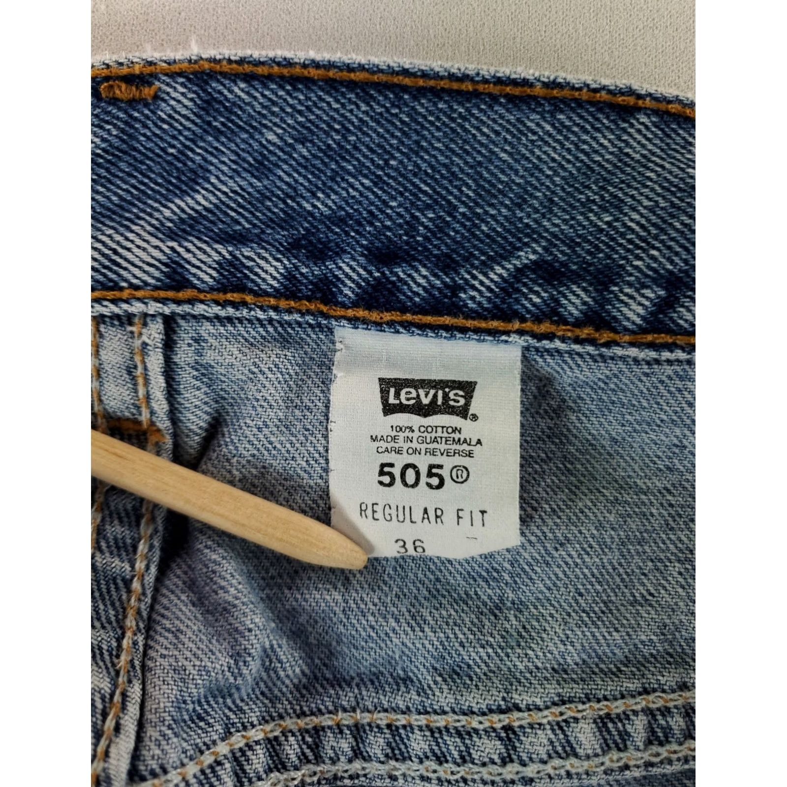 Levi's VINTAGE Levi's 505 VTG 90s Jean Shorts Blue Regular Fit 36 Mens 8.5 Inseam Jorts Size US 36 / EU 52 - 6 Thumbnail