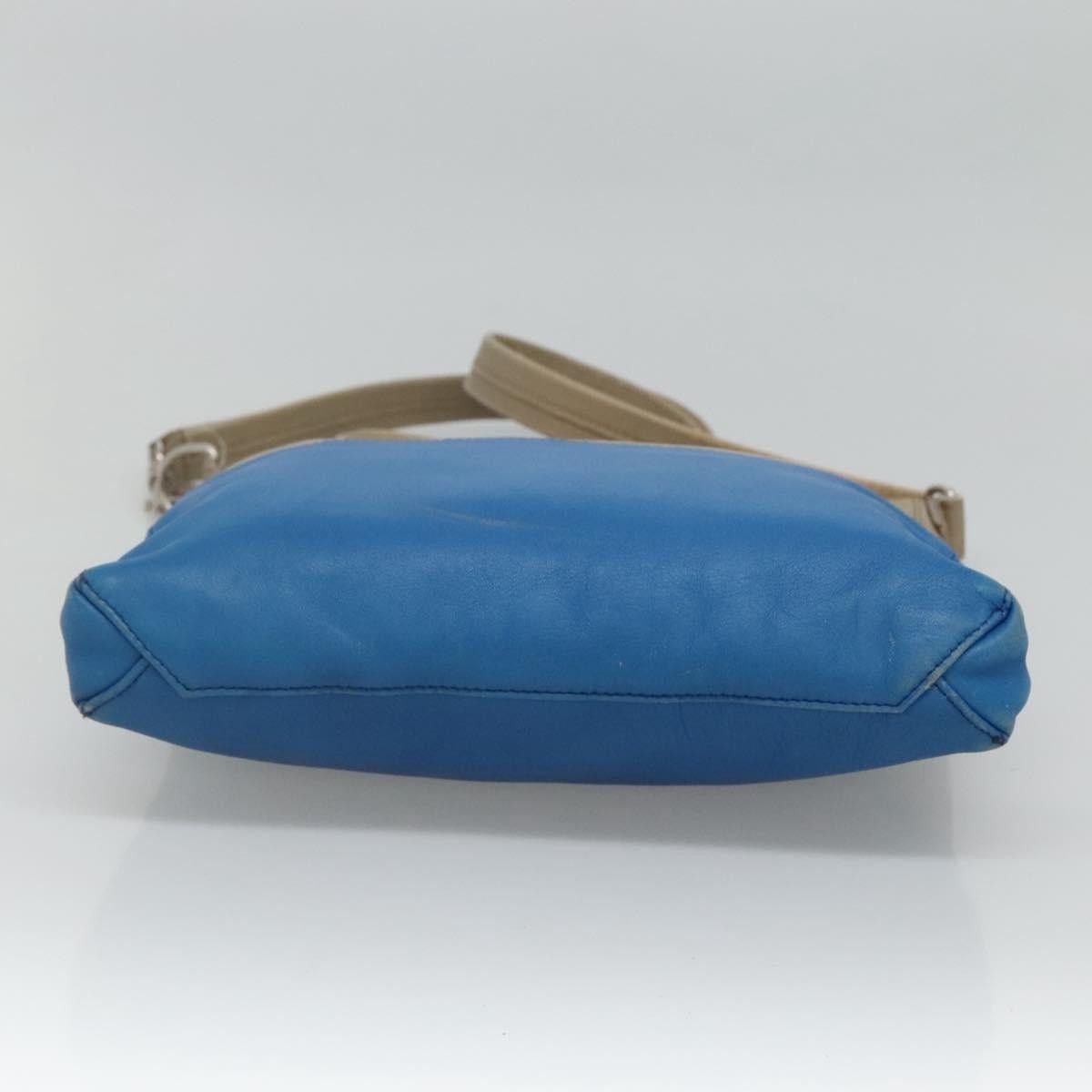 Celine CELINE Shoulder Bag Leather Beige Gold Blue Size ONE SIZE - 5 Thumbnail