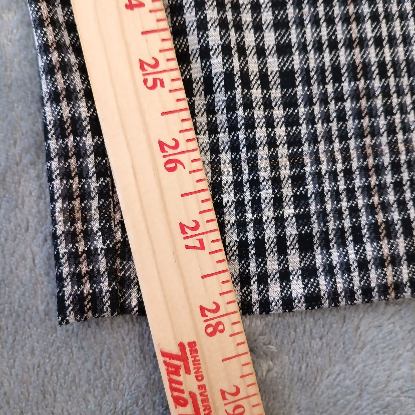 Vintage Briggs Petite Pants Womens PXL Black Gray Plaid Pull On Stretch Ankle 39x28 New Size 40" / US 18 - 5 Thumbnail