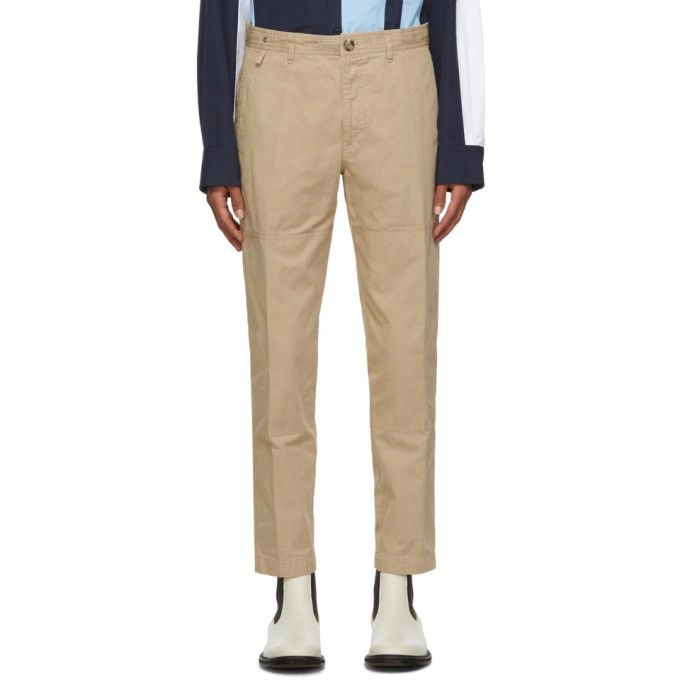 Lanvin o1y0125 Casual Pant in Beige Size US 34 / EU 50 - 1 Thumbnail