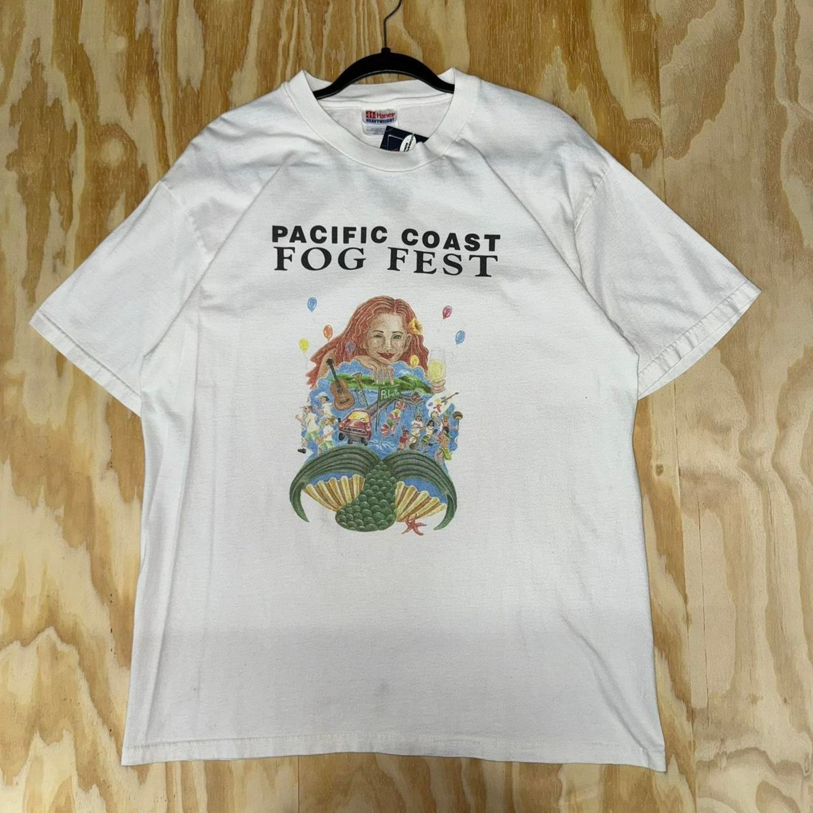 Hanes Vintage y2k pacific coast fog fest artist 2000s t-shirt Size US L / EU 52-54 / 3 - 1 Thumbnail