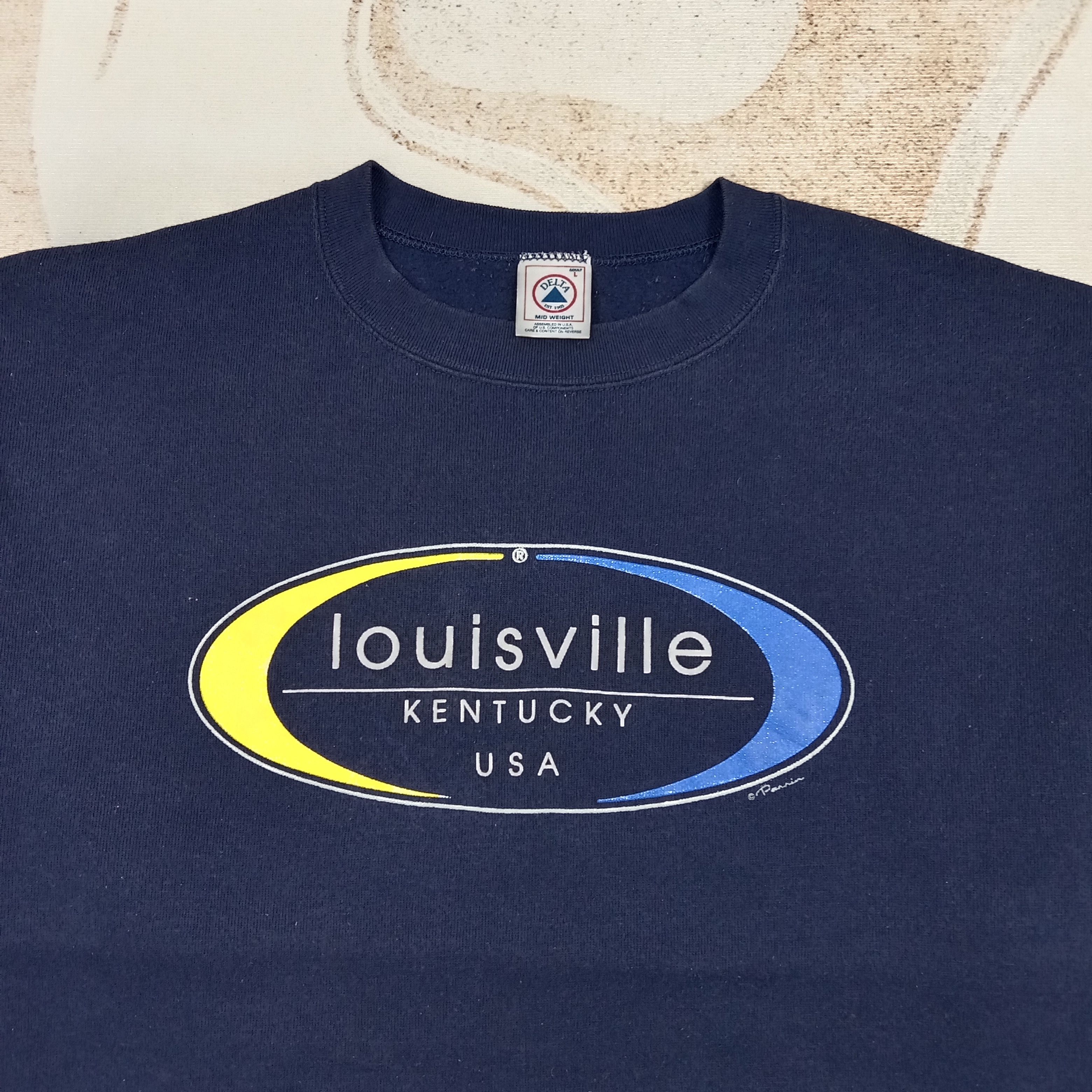 Vintage 90's Louisville Kentucky USA State Sweatshirt C286N5 Size US L / EU 52-54 / 3 - 2 Thumbnail