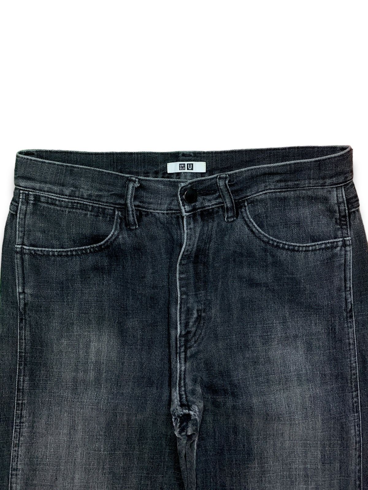 Lemaire × Uniqlo Vintage Uniqlo U Lemaire Black Faded Distressed Jeans 31x29 Size US 31 - 4 Thumbnail
