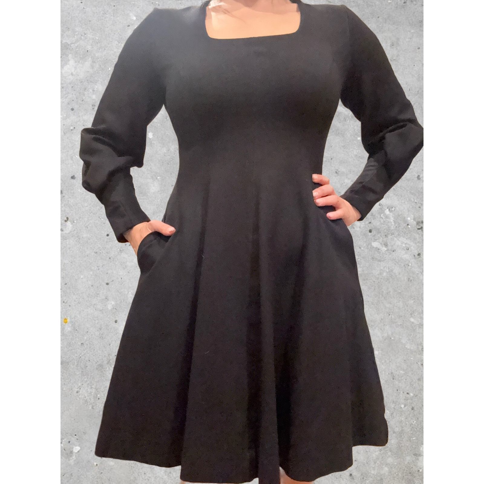 Lela Rose Pearl by Lela Rose Fit & Flare Dress – Black (Made in USA) Size M / US 6-8 / IT 42-44 - 3 Thumbnail