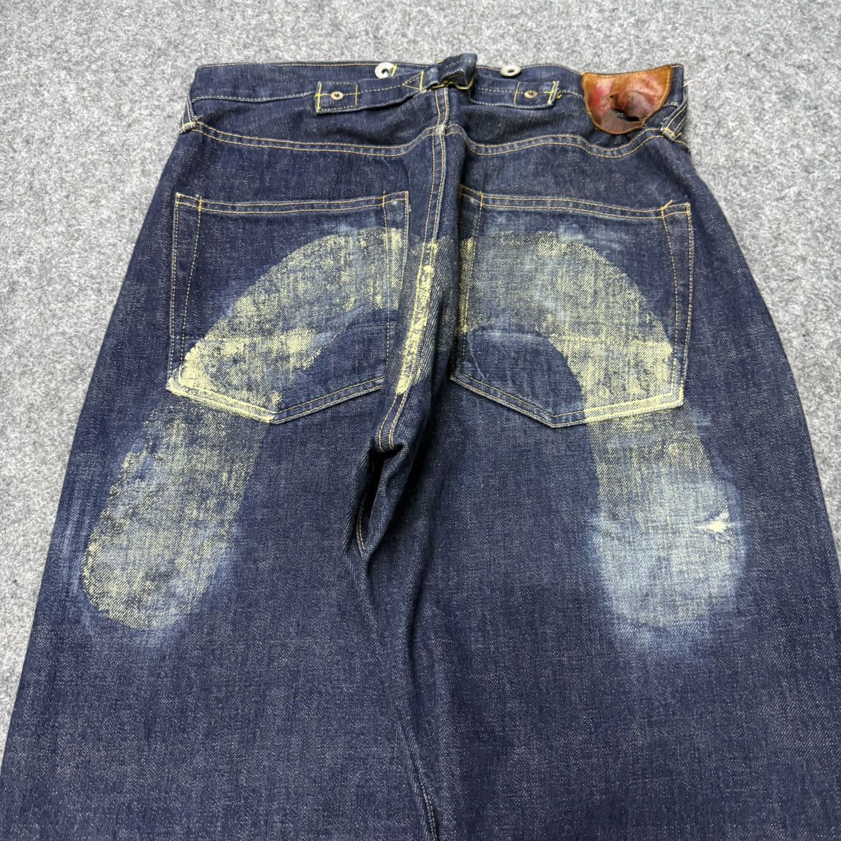 Evisu Vintage 90s Evis Evisu No 2 Buckle Back Selvedge Jeans Size US 31 - 3 Thumbnail