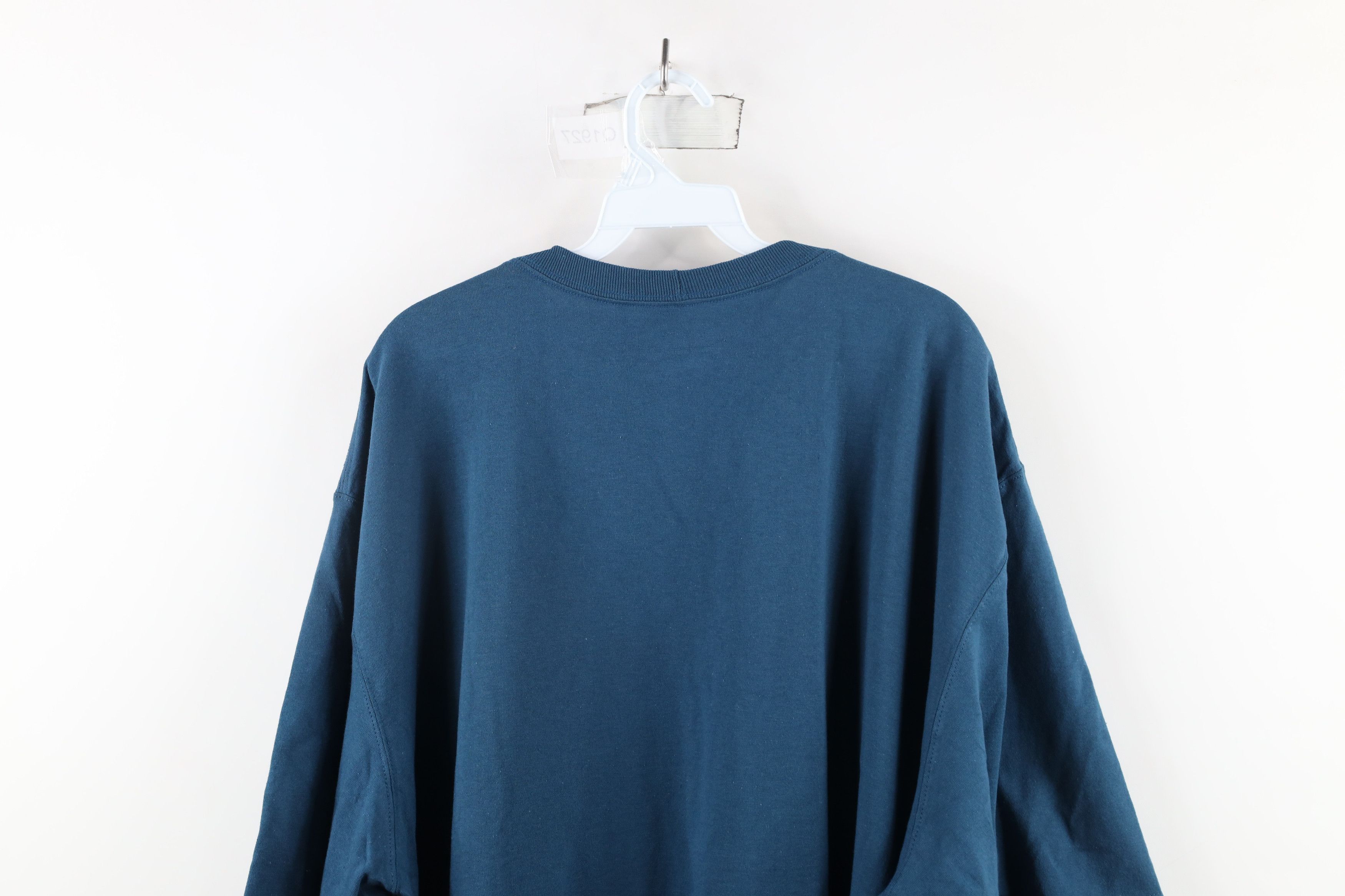 Carhartt × Vintage Vintage Carhartt Spell Out Heavyweight Pocket T-Shirt Blue Size US XXL / EU 58 / 5 - 12 Thumbnail