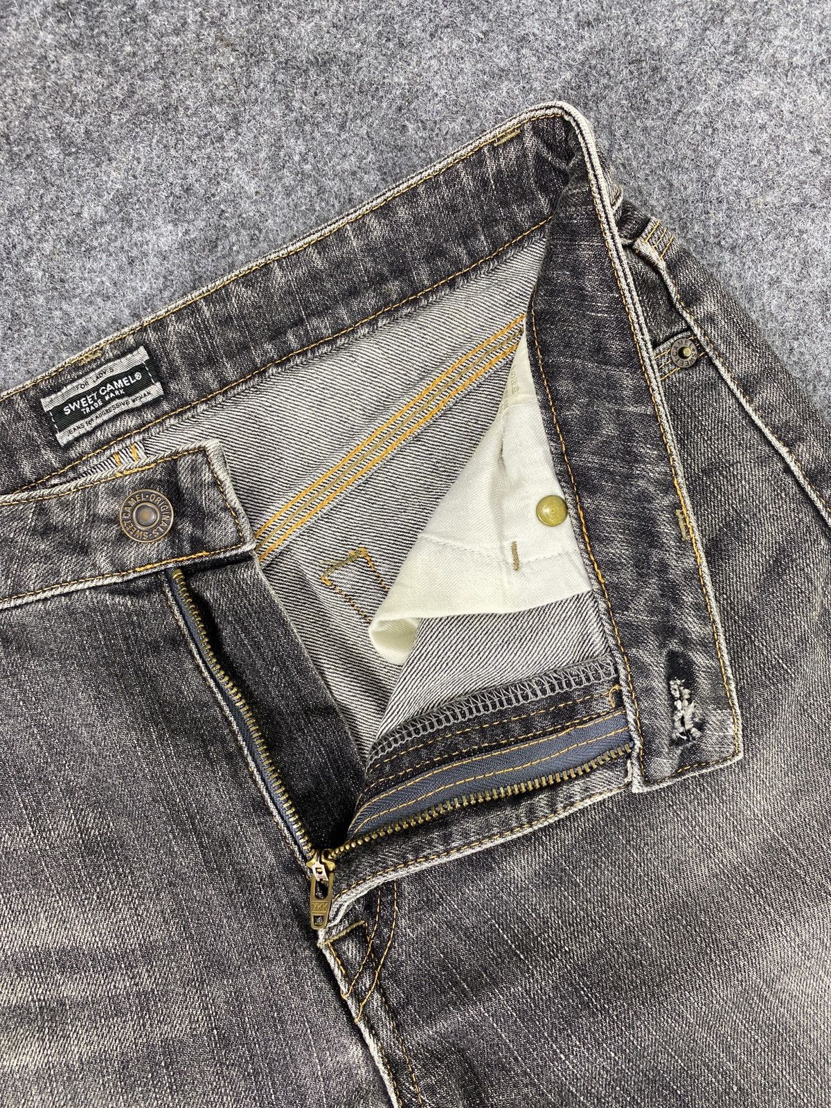Japanese Brand × Jean Sweet Camel Black Wash Bootcut Jeans - J1071 Size 29" - 7 Thumbnail