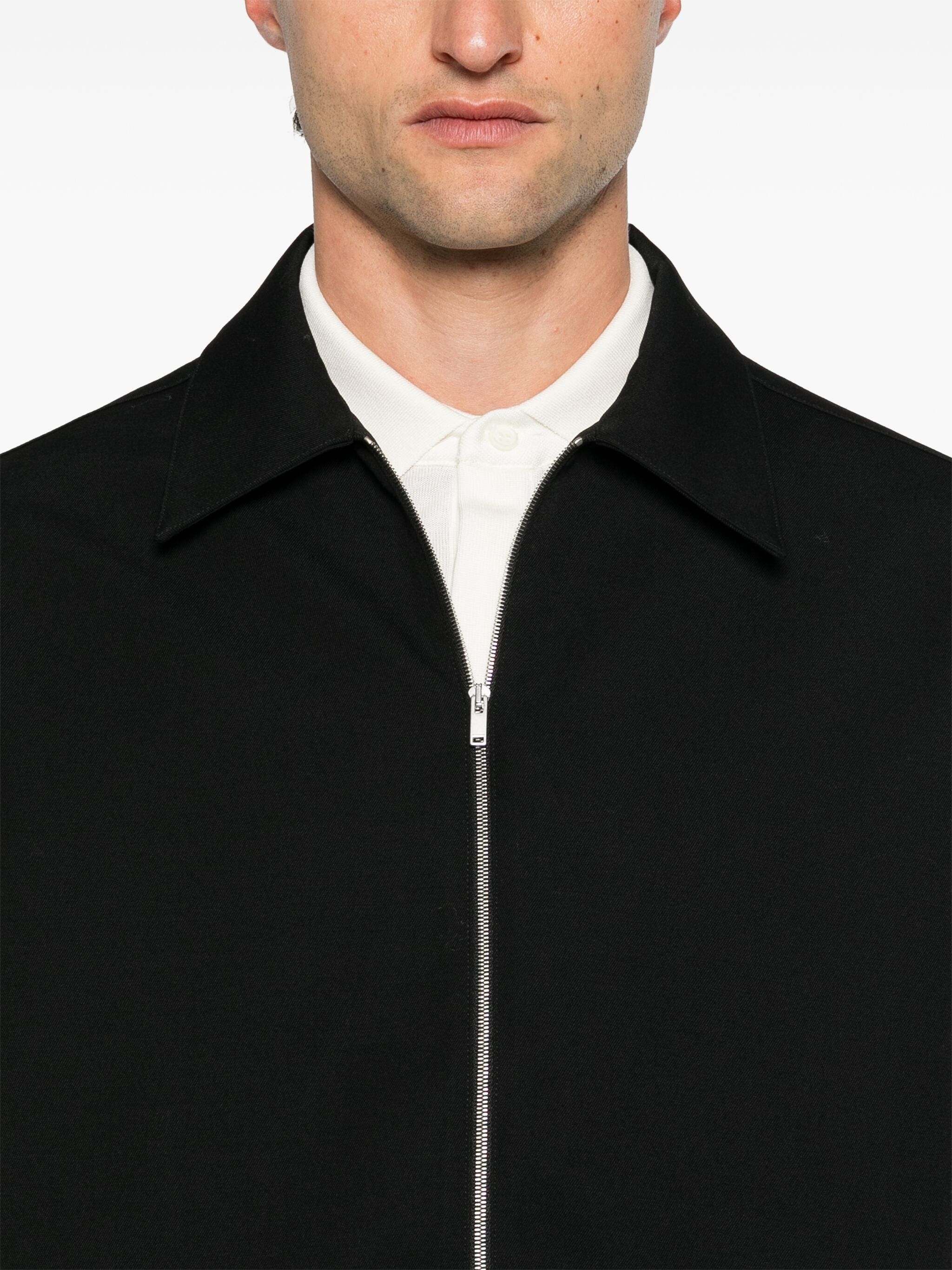 Jil Sander o1s22i1n1024 Zippered Overshirt in Black Size US M / EU 48-50 / 2 - 5 Thumbnail