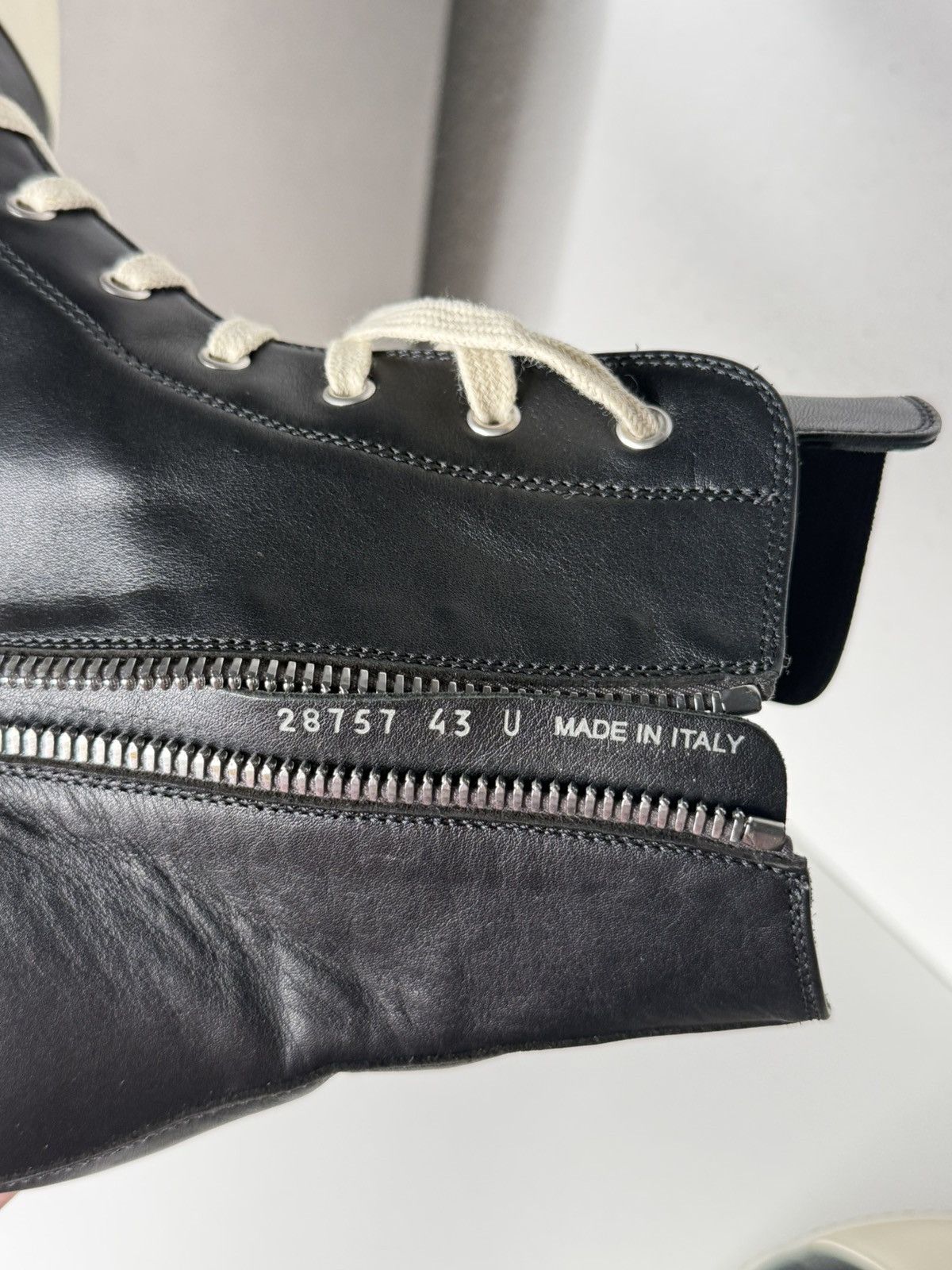 Rick Owens Rick Owens Leather High Black Milk Size US 10 / EU 43 - 5 Thumbnail