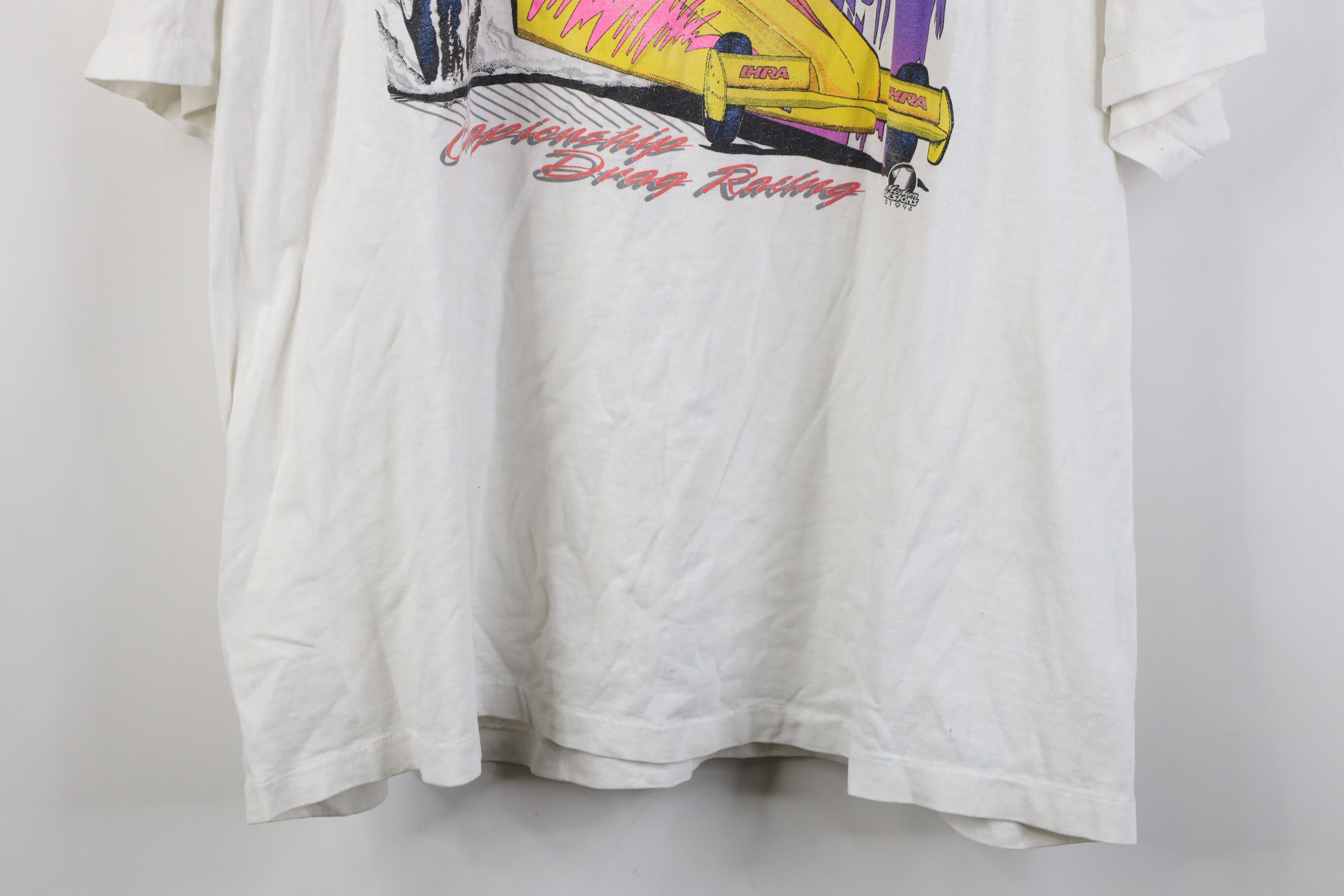 Vintage Vintage 90s Print IHRA Championship Drag Racing T-Shirt USA Size US XL / EU 56 / 4 - 13 Thumbnail