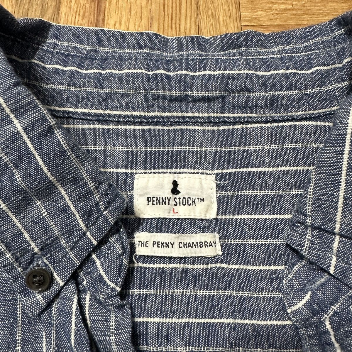 Other Penny Stock striped chambray shirt Size US L / EU 52-54 / 3 - 4 Thumbnail