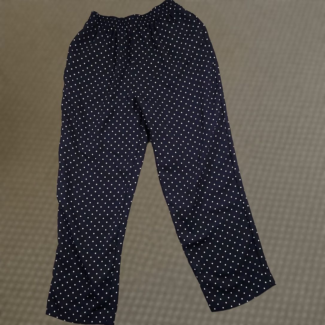 Vintage VINTAGE Alfred Dunner Pants Womens 12 Navy Blue Polka Dot Print Straight Leg Pull On Slim? (clarity) Size 34" / US 12 / IT 48 - 1 Thumbnail